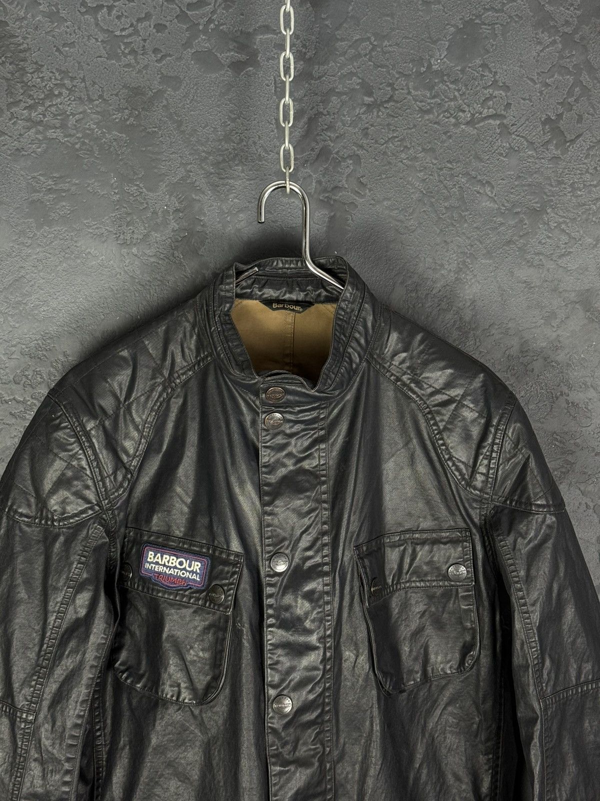 Barbour Barbour International Triumph Jacket Mens Waxed Cotton Size US L / EU 52-54 / 3 - 2 Thumbnail