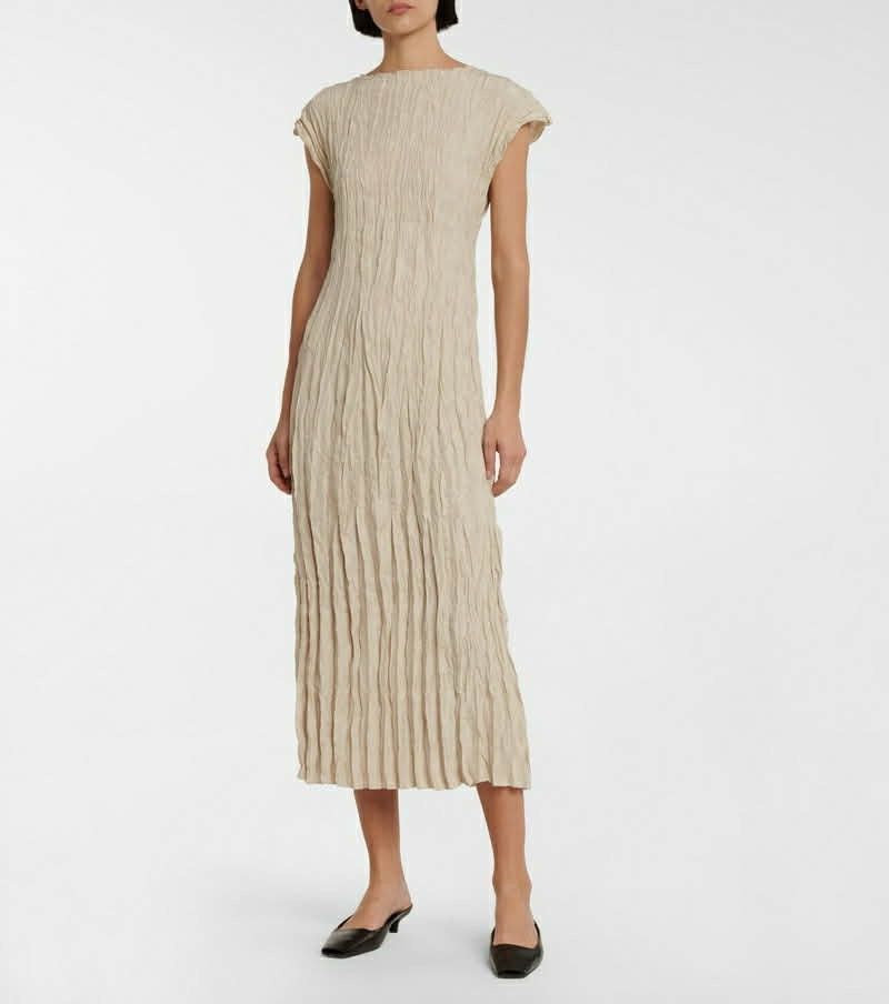 Toteme Toteme Crinkled Silk Cap Sleeve Dress Size XS / US 0-2 / IT 36-38 - 1 Thumbnail
