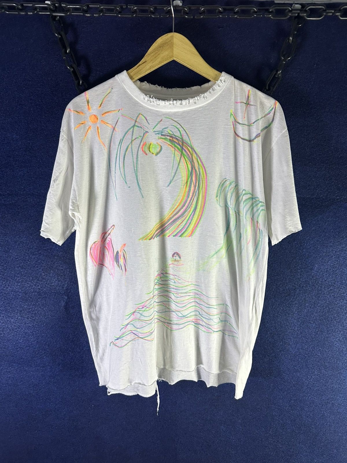 Vintage Unbranded Vintage Distressed Summer Art Scribbles Tshirt Size US L / EU 52-54 / 3 - 1 Thumbnail