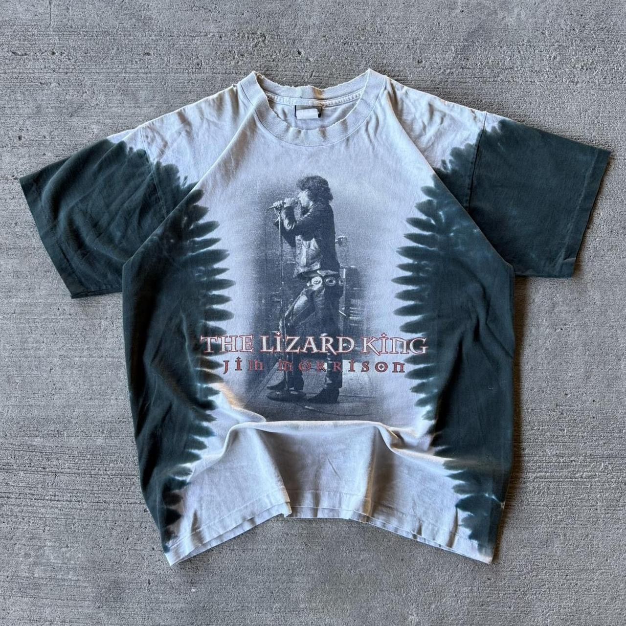 Band Tees × Vintage 90s Liquid Blue Jim Morrison tie dye single stitch tee Size US XL / EU 56 / 4 - 1 Thumbnail