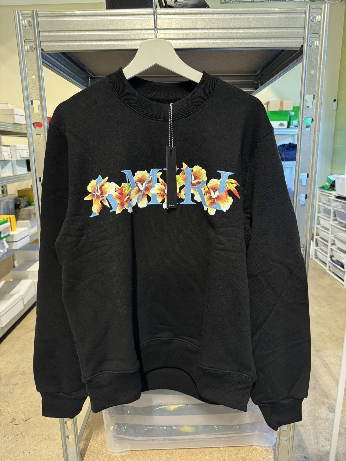 Amiri Amiri Hibiscus Logo Sweatshirt NEW 1000$ Size US XL / EU 56 / 4 - 1 Thumbnail