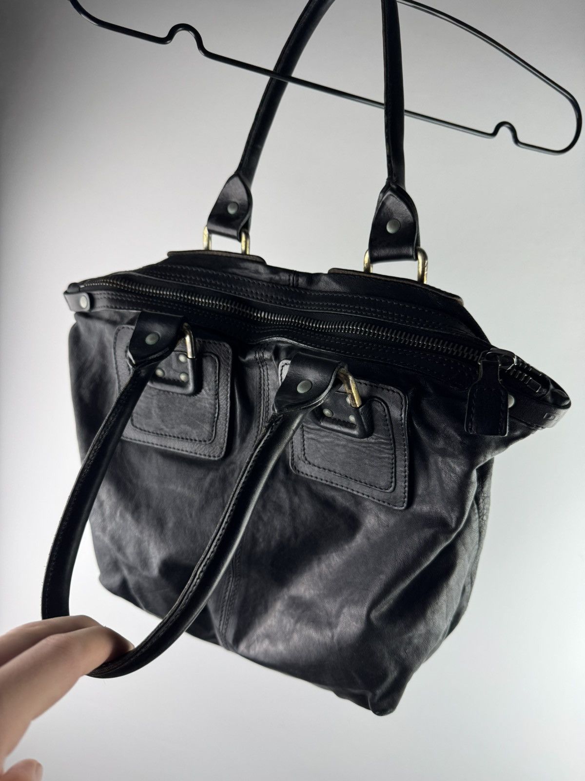 Diesel Vintage Y2K Diesel Leather Crossbody Bag / Avant Garde Size ONE SIZE - 3 Thumbnail