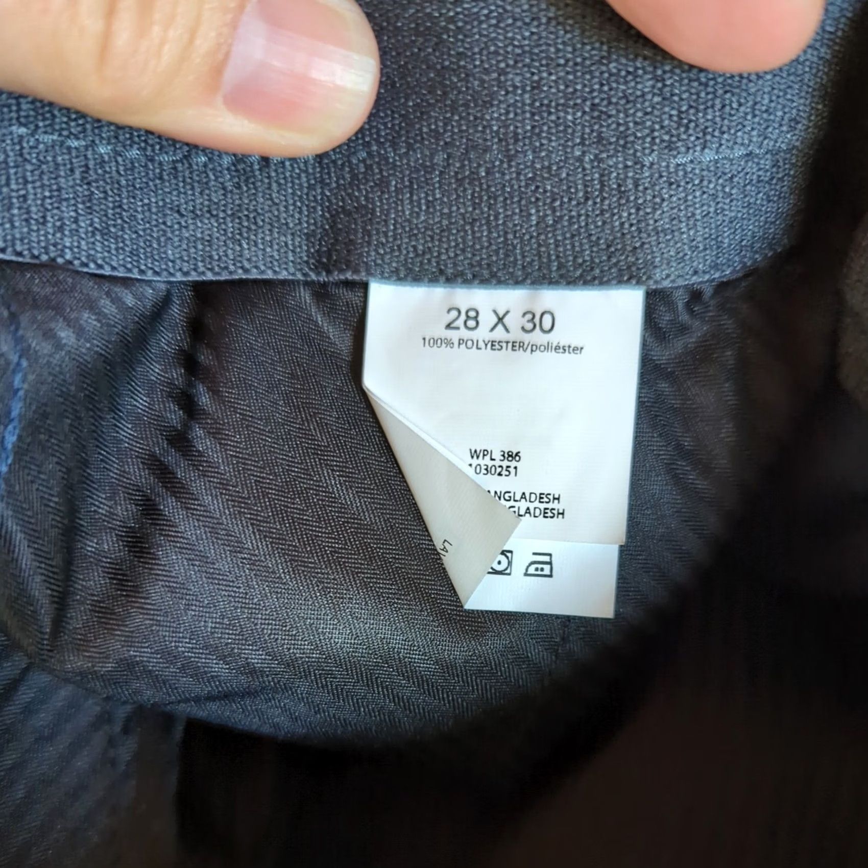 Haggar Haggar H26 Slim Fit Dress Pants Men 28 x 30 Blue No Iron Flat Front Straight Leg 4-Way Stretch Medium Twill Size US 28 / EU 44 - 7 Thumbnail