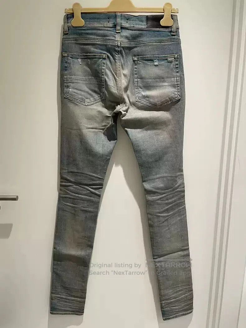 Amiri Amiri ripped jeans in yellow wash. Size US 29 - 2 Thumbnail