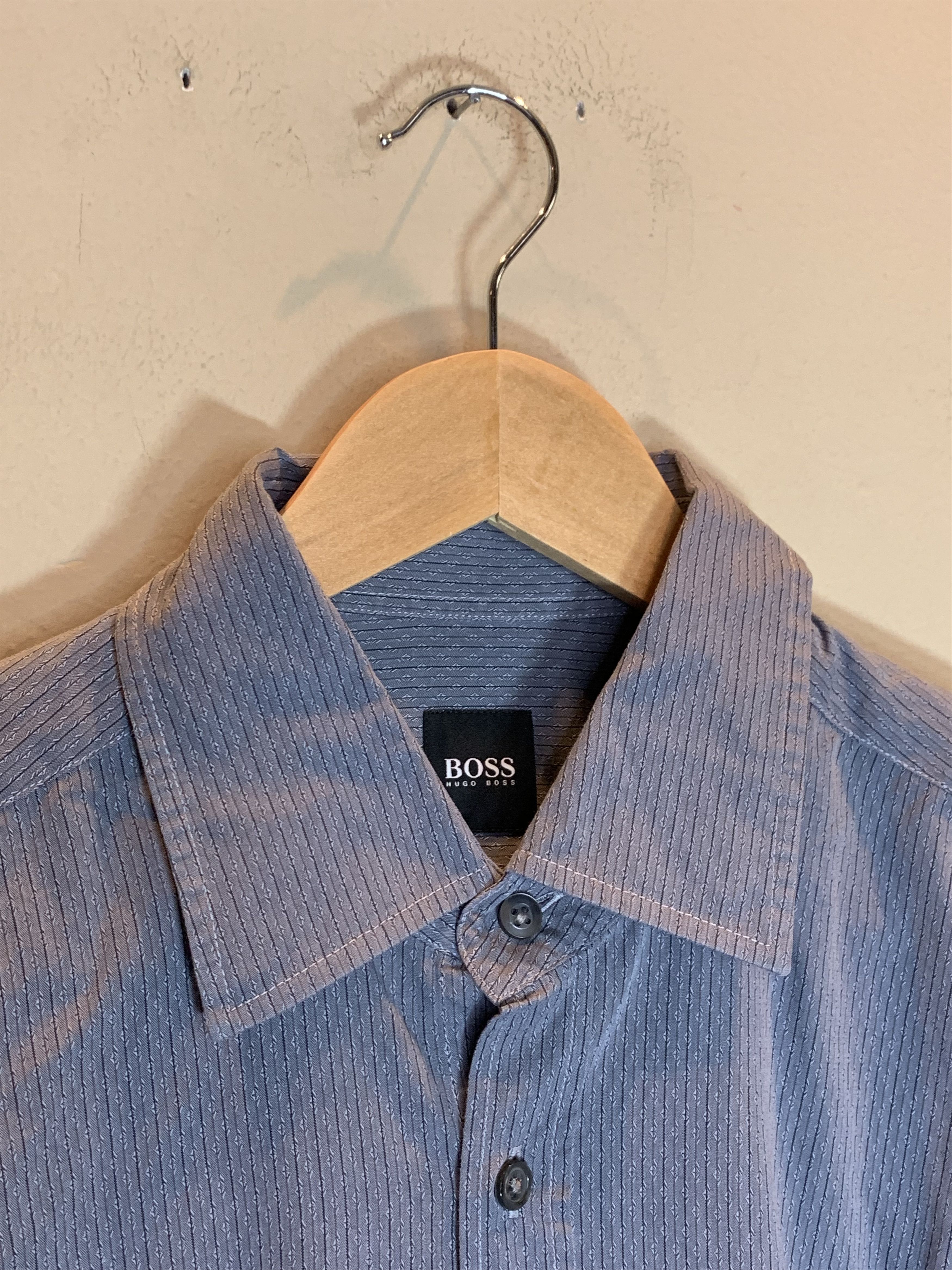 Hugo Boss *RARE* Vintage Hugo Boss Pattern Knit Button-Up Cotton Shirt Size US L / EU 52-54 / 3 - 8 Thumbnail