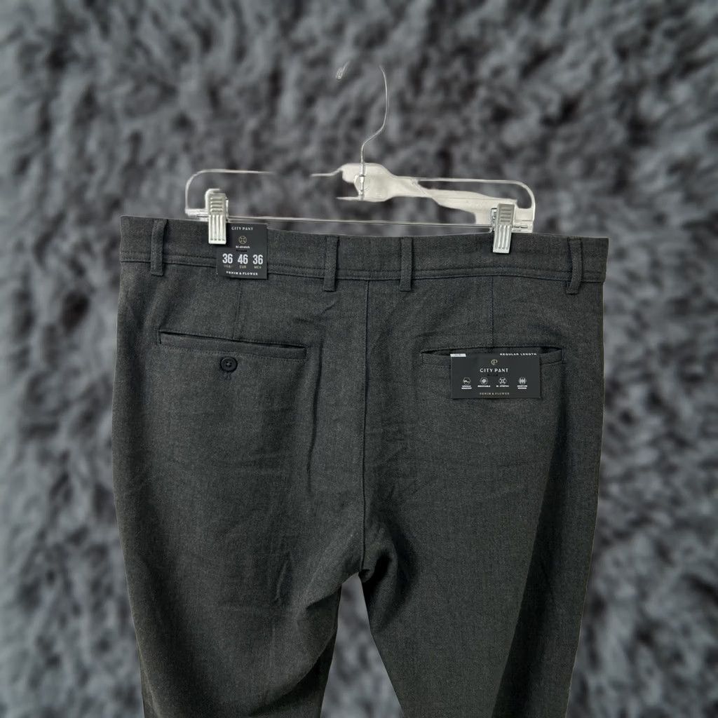 Denime Denim & Flower Ricky Singh City Pant Men 36x28 Gray Stretch Trousers NWT Regular Straight Front Wide Options Pants Size US 36 / EU 52 - 1 Thumbnail
