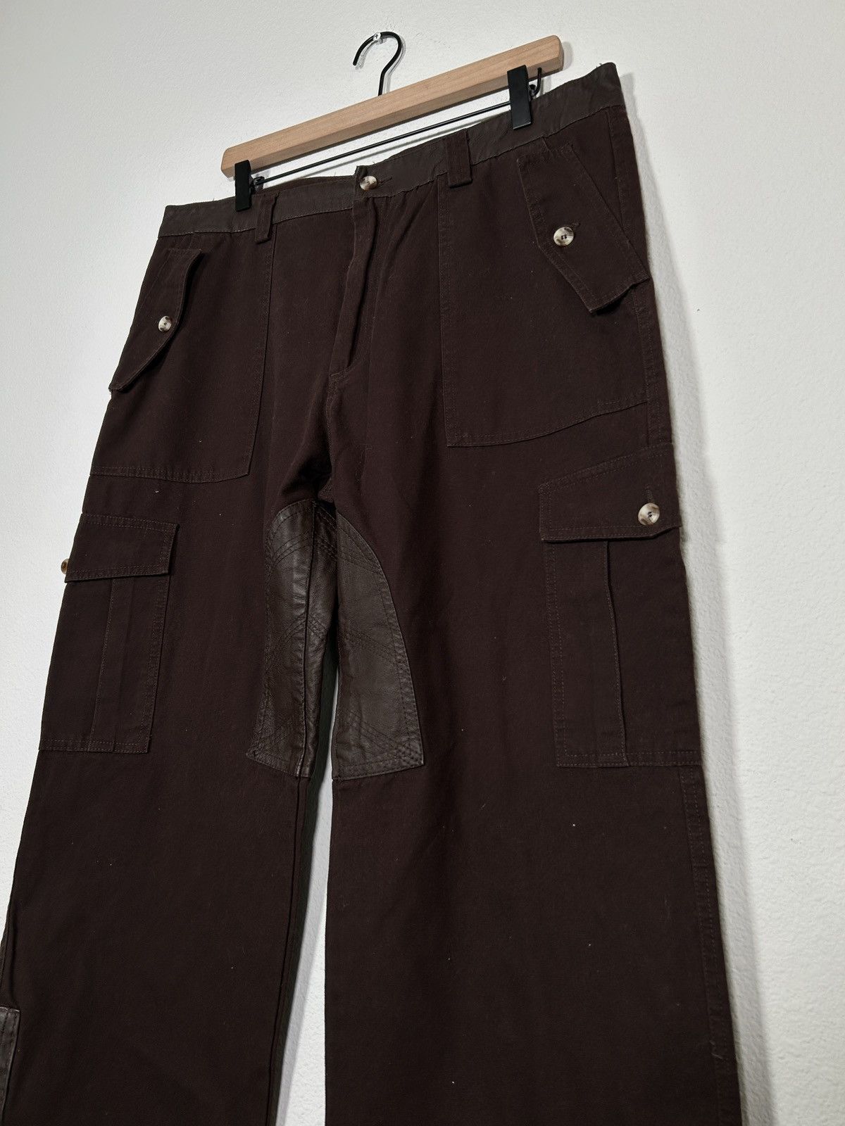 Roberto Cavalli 90’s Leather Patchwork Parachute Pants Size US 36 / EU 52 - 2 Thumbnail