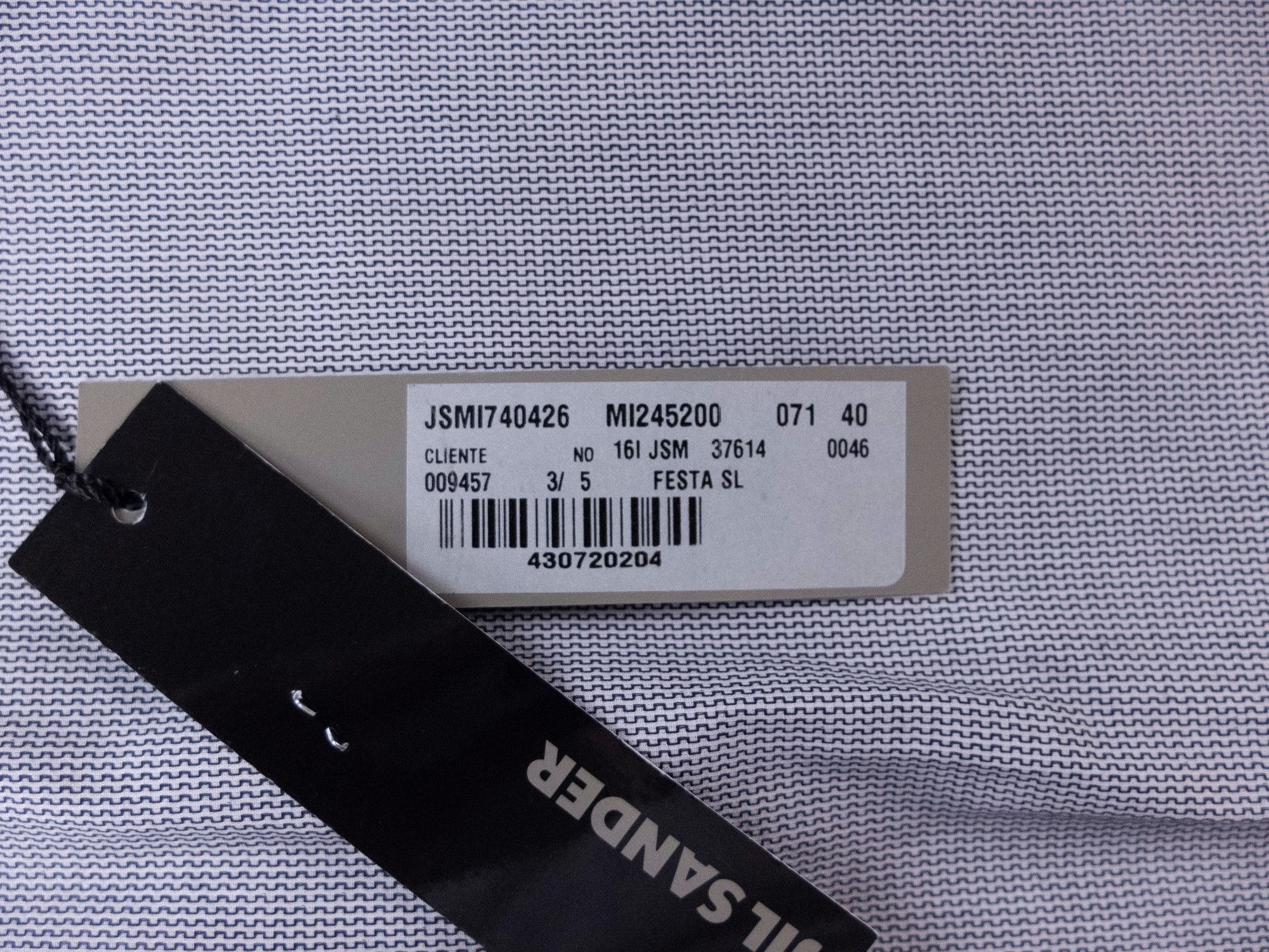 Jil Sander JIL SANDER gray slim fit micro wavy pattern shirt 40 Medium Size US M / EU 48-50 / 2 - 7 Thumbnail