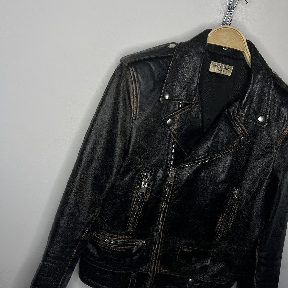Saint Laurent Paris Saint Laurent anti-smoking leather jacket Size US M / EU 48-50 / 2 - 9 Thumbnail