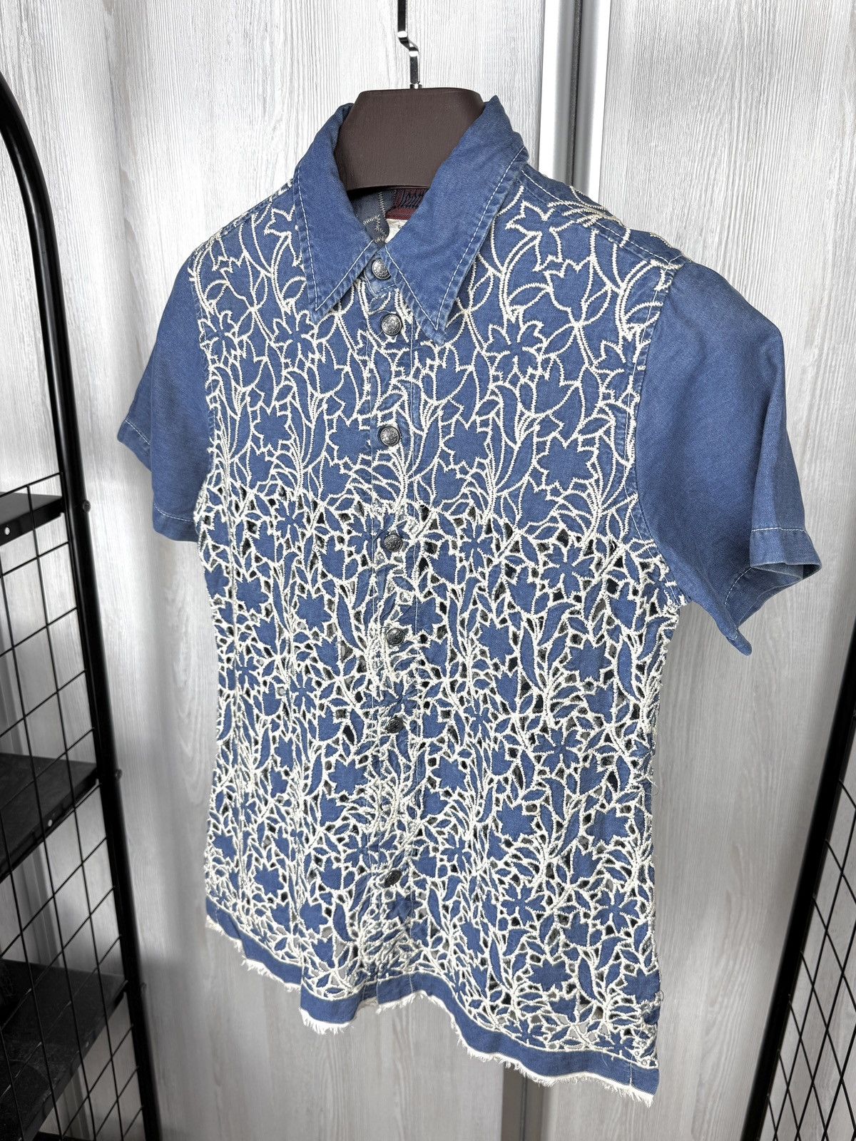 Jean Paul Gaultier Jean Paul Gaultier Jeans vintage denim mesh ss shirt size 42 Size M / US 6-8 / IT 42-44 - 7 Thumbnail