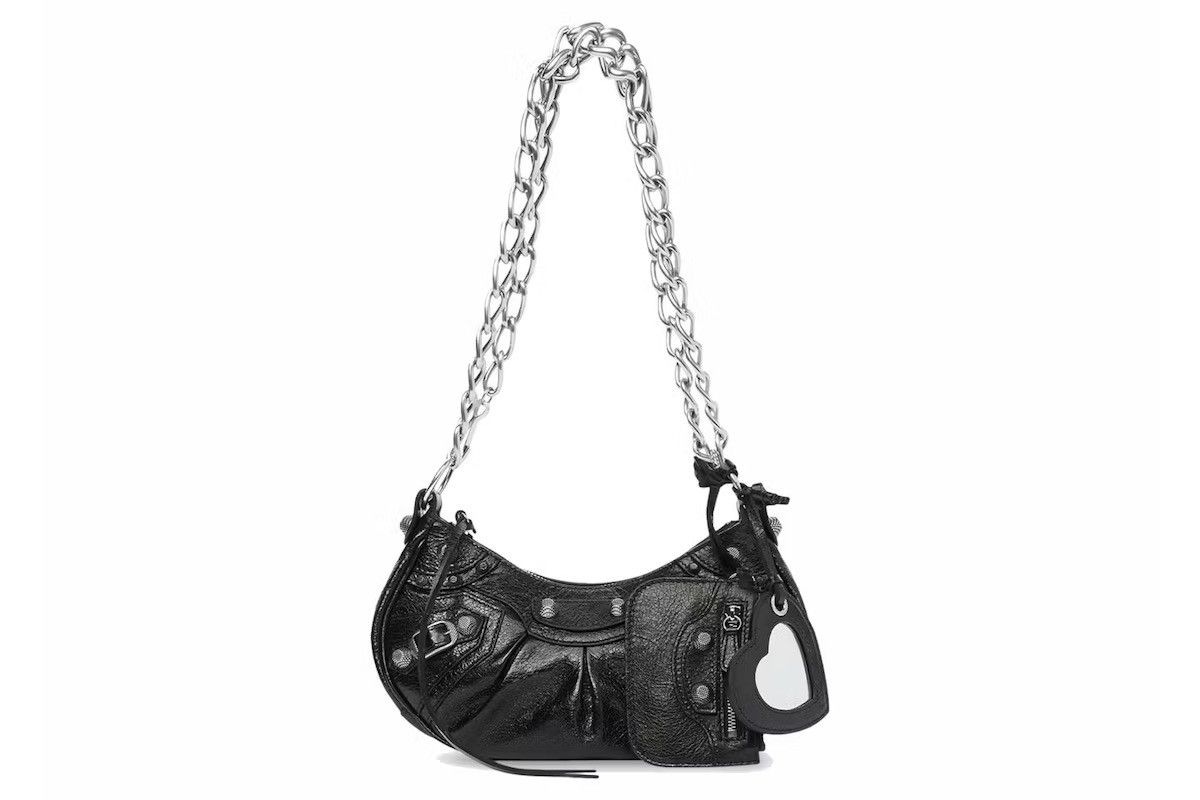 Balenciaga BALENCIAGA Le Cagole XS Shoulder Bag with Chain in Black! Size ONE SIZE - 1 Thumbnail