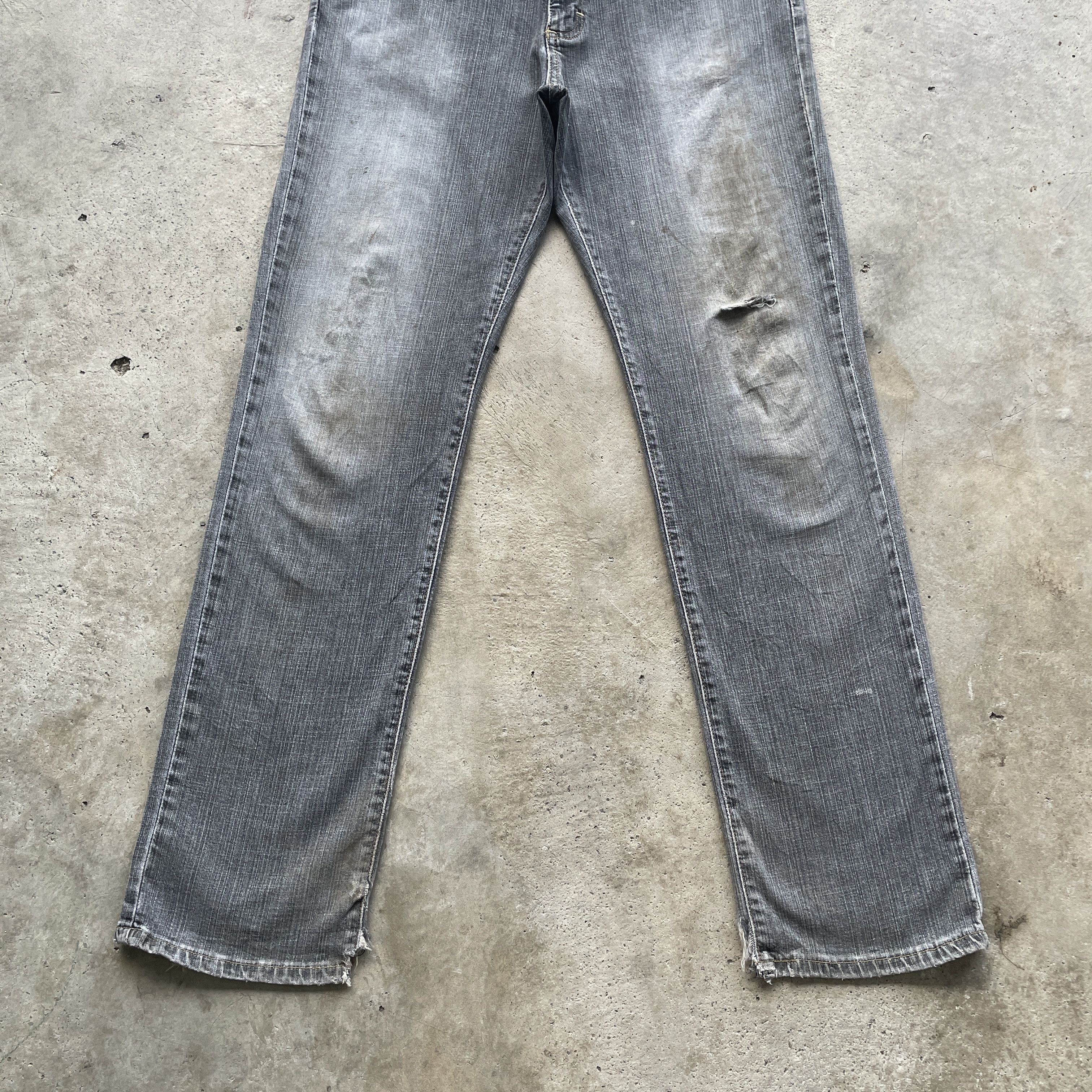 Wrangler VINTAGE WRANGLER FADED BLACK DISTRESSED DENIM PANTS JEAN W33 Size US 33 - 5 Thumbnail