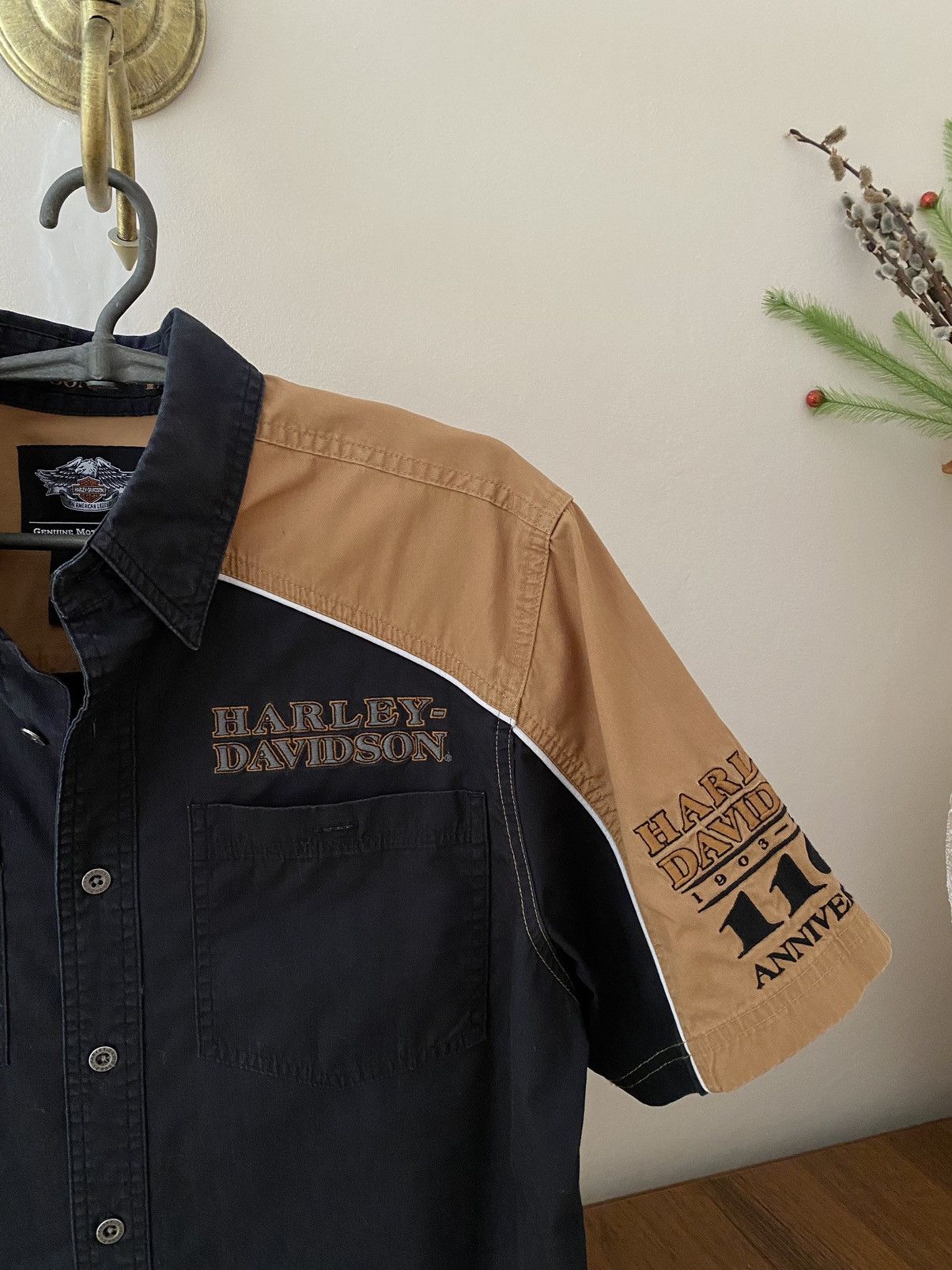 Harley Davidson × Vintage Vintage Harley Davidson Short Sleeve Button Up Shirt Size US M / EU 48-50 / 2 - 3 Thumbnail