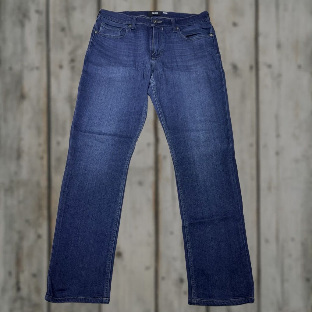 Paige PAIGE Lennox Slim Fit Stretch Performance Casual Jeans Mens 33x29 Blue Size US 33 - 1 Thumbnail