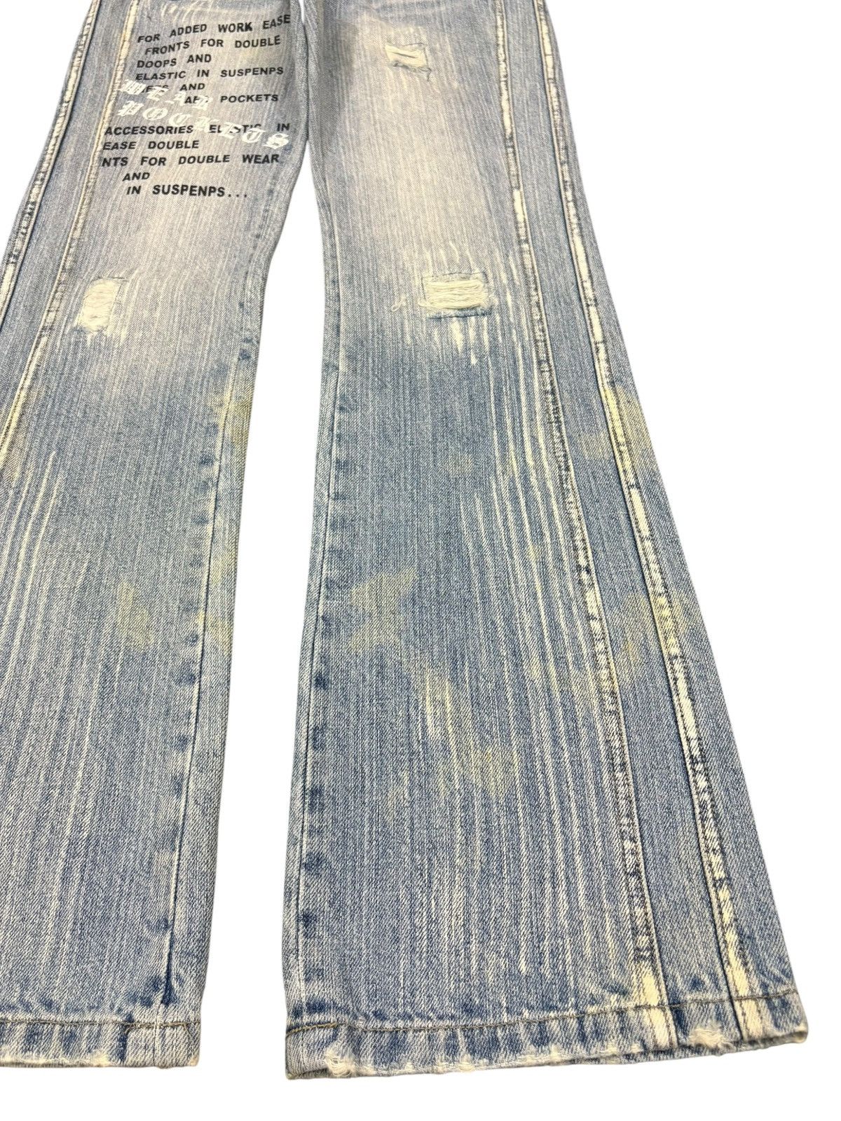 Seditionaries Vintage Japanese Brand Faded Wash Printed Flare Jeans Size US 29 - 7 Thumbnail