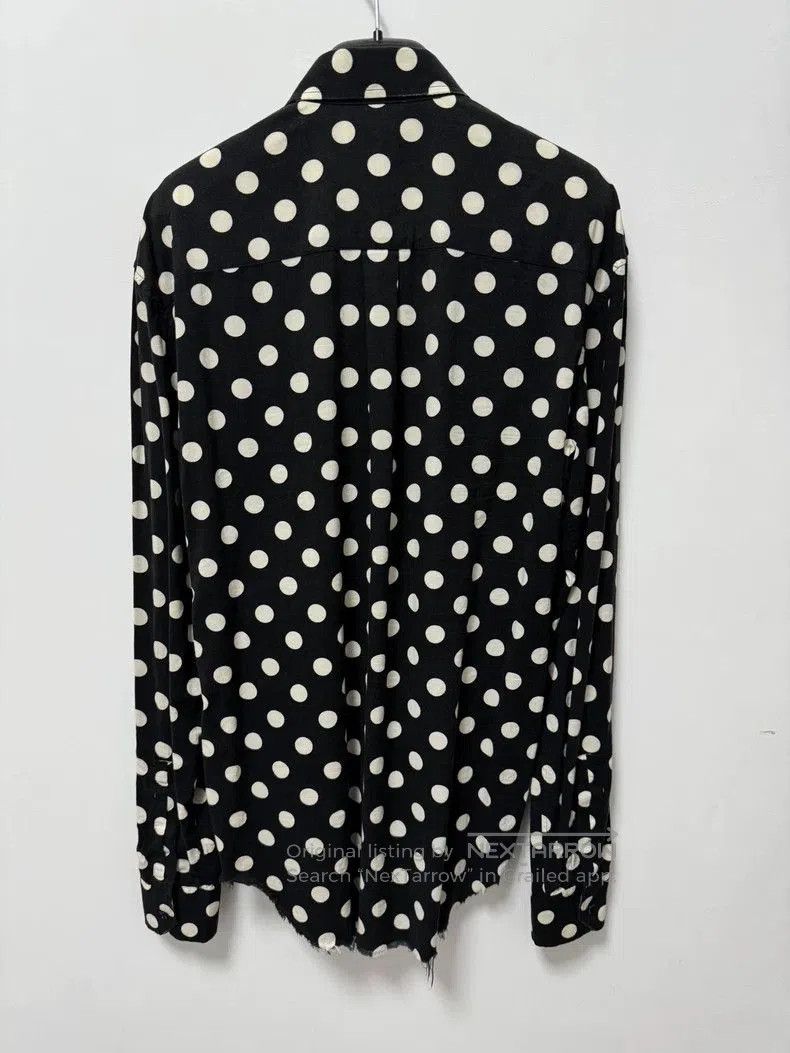 Saint Laurent Paris Saint Laurent Polka Dot Fringe Shirt. Size US M / EU 48-50 / 2 - 2 Thumbnail