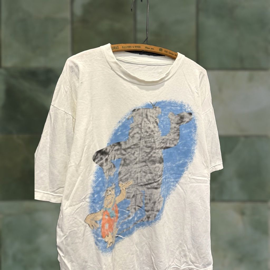 FRED VINTAGE The Flintstones White Fred Flintstone Tee Shirt XL Men 90s Shirt Size US XL / EU 56 / 4 - 1 Thumbnail