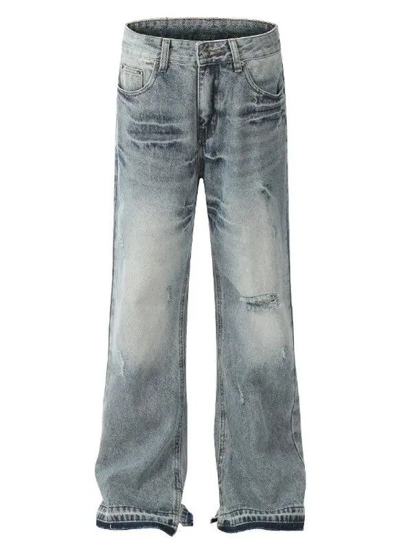 Japanese Brand × Jean Blue Baggy Stacked Denim Jeans Size US 34 / EU 50 - 3 Thumbnail