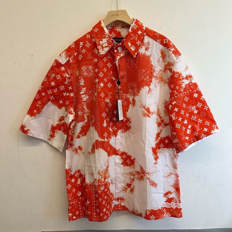Louis Vuitton Louis Vuitton 22 SS red tie-dye full print shirt 2502-Nexta Size US XL / EU 56 / 4 - 1 Thumbnail