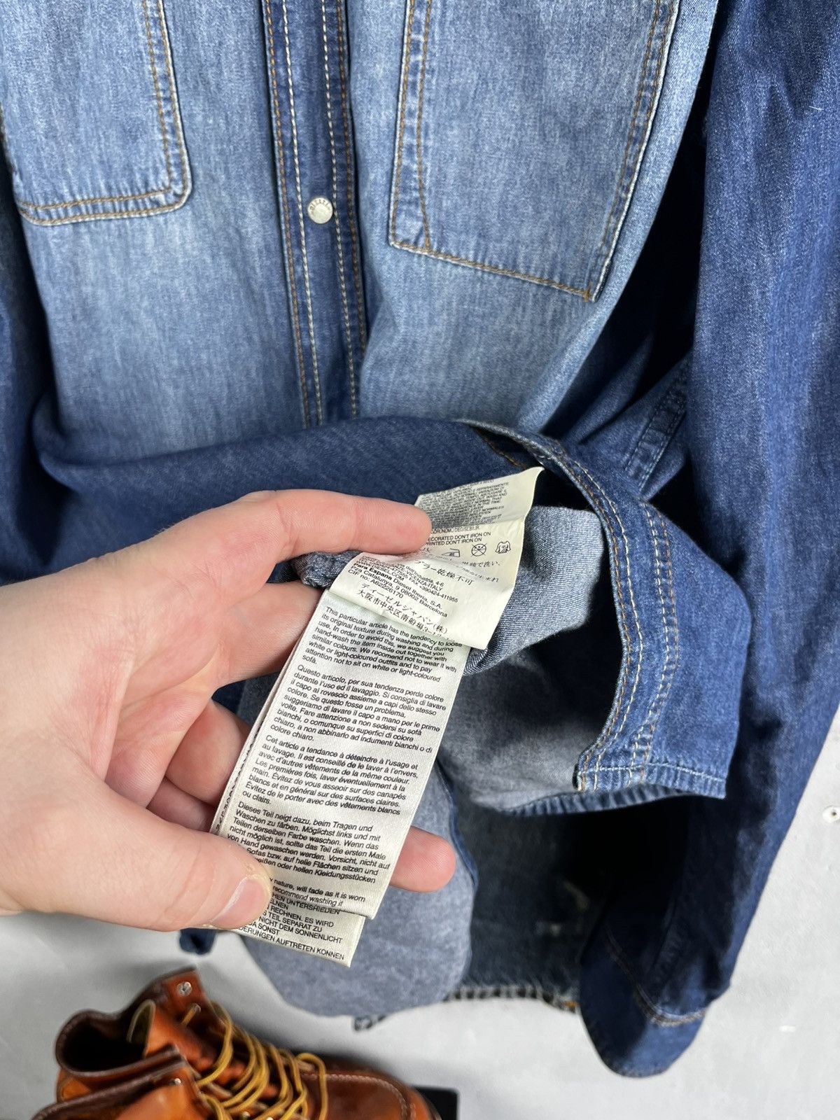 Diesel Diesel denim distressed shirt size xl Size US XL / EU 56 / 4 - 16 Thumbnail