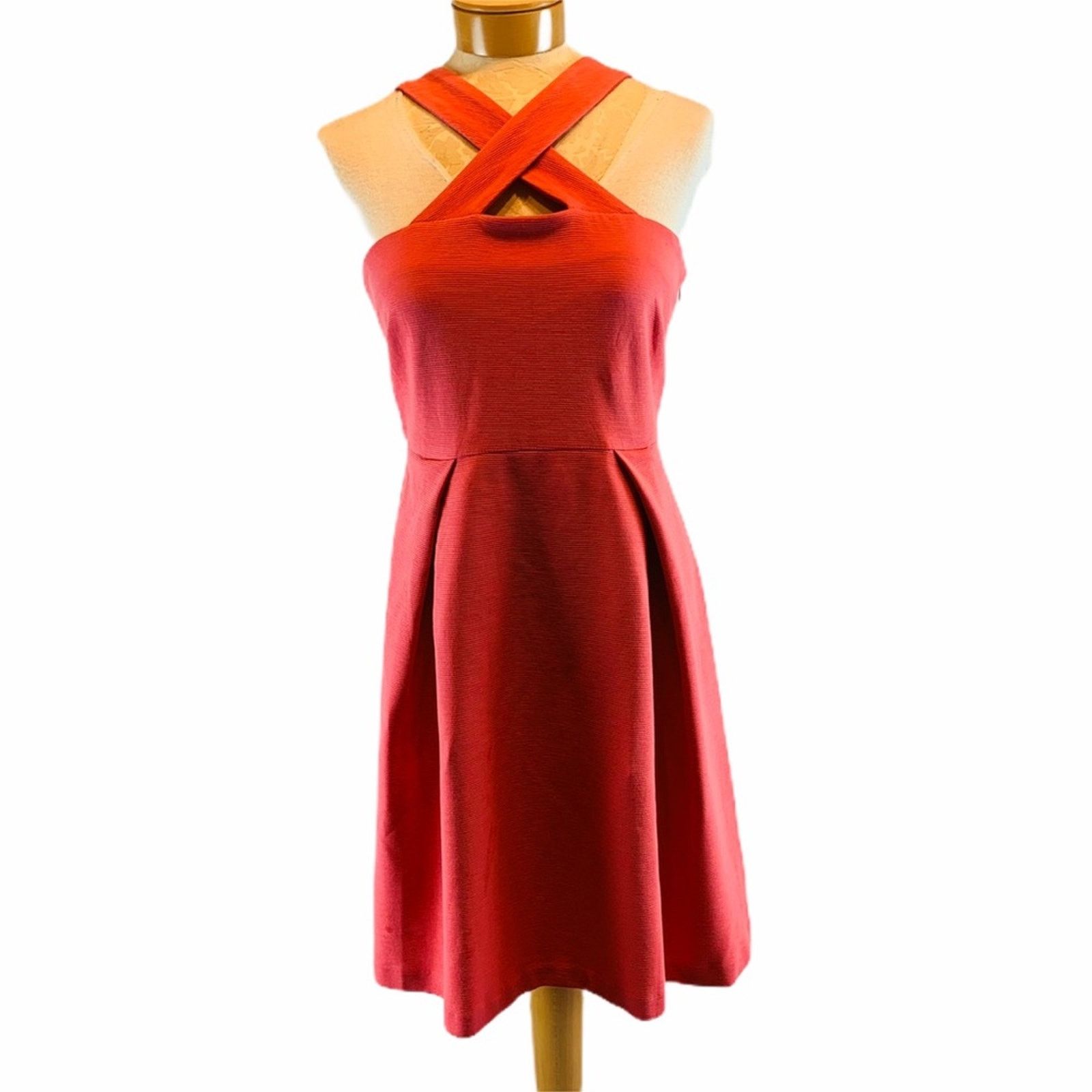 Banana Republic Banana Republic Sleeveless Corded Knit Dress Coral Size 12 P Size XL / US 12-14 / IT 48-50 - 1 Thumbnail