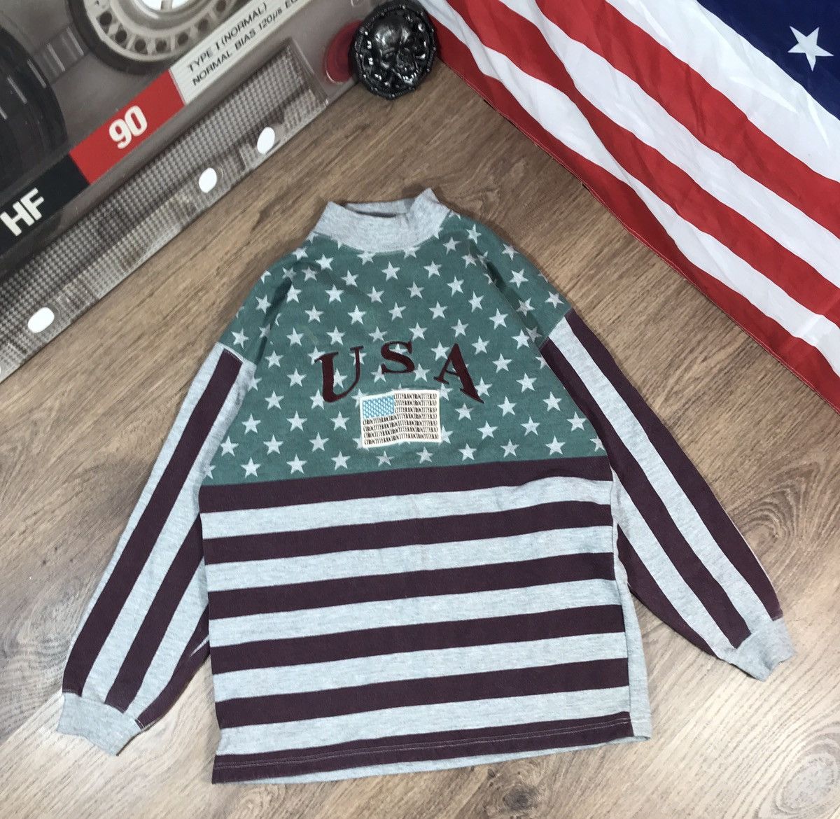 Vintage Vintage Ciro Cetterio Sweatshirt USA Flag Size US M / EU 48-50 / 2 - 1 Thumbnail