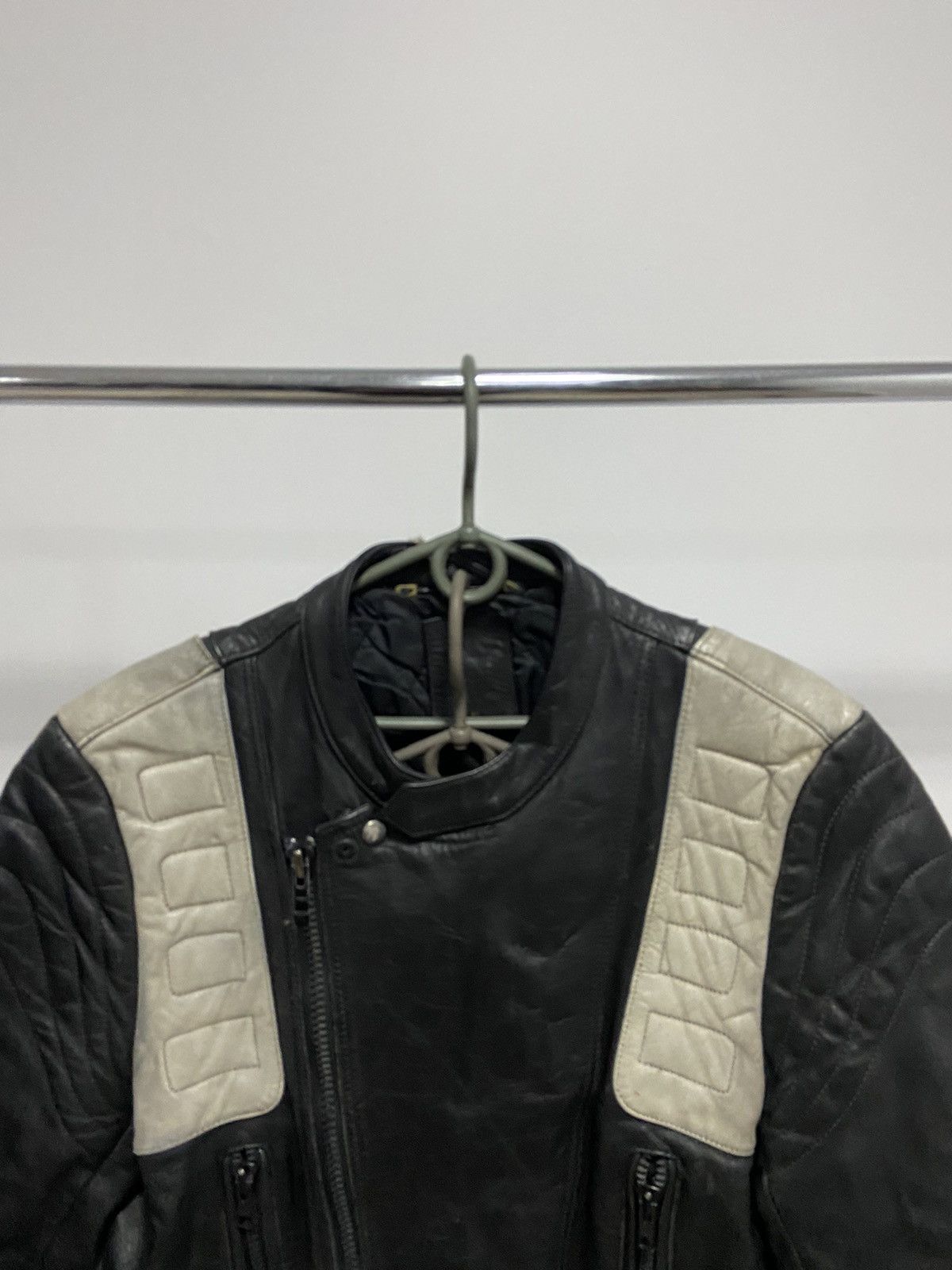 Vintage Racing moto leather jacket vintage zip biker motorcycle Size US M / EU 48-50 / 2 - 2 Thumbnail