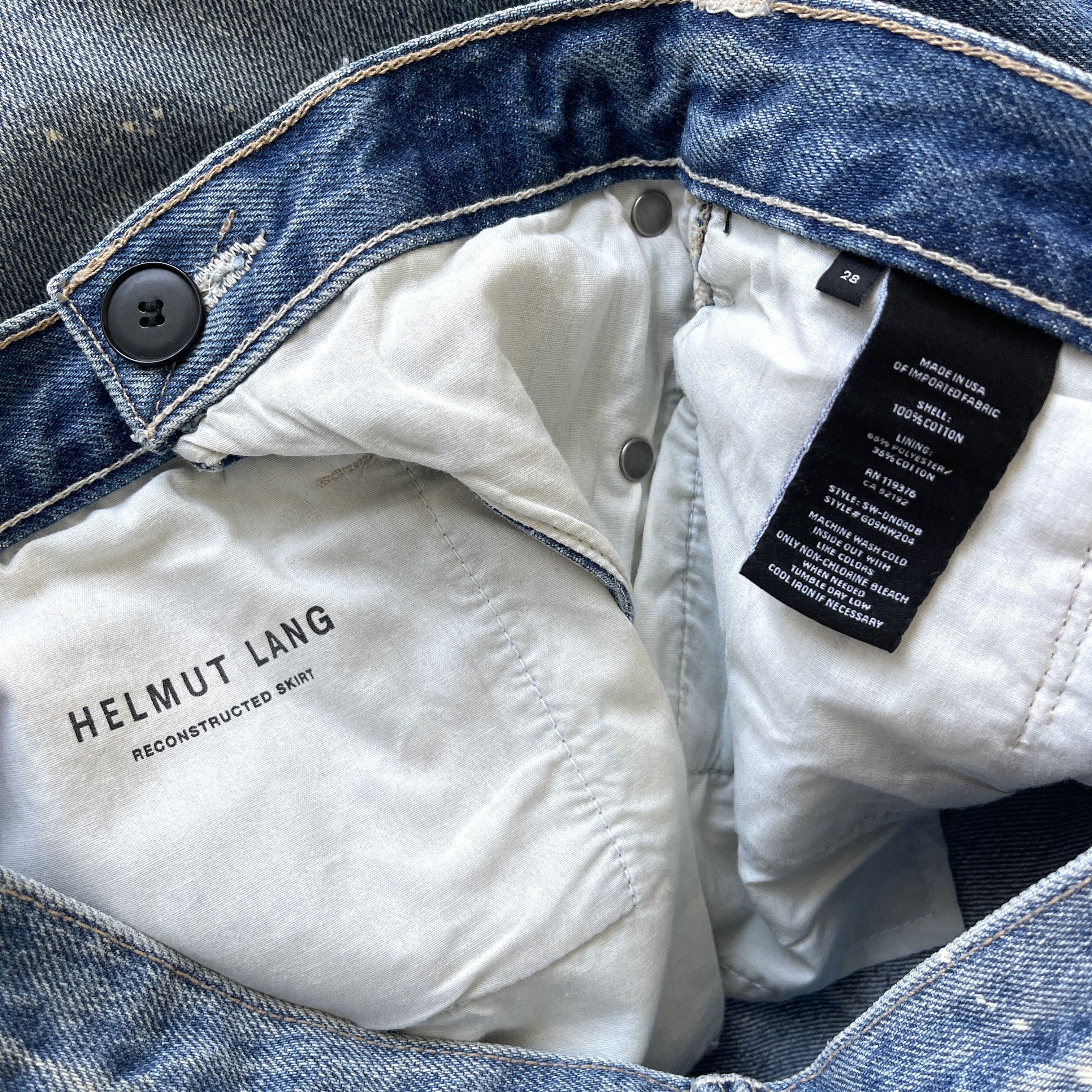 Helmut Lang HELMUT LANG Deconstructed Denim Skirt size 28 Size 28" / US 6 / IT 42 - 9 Thumbnail