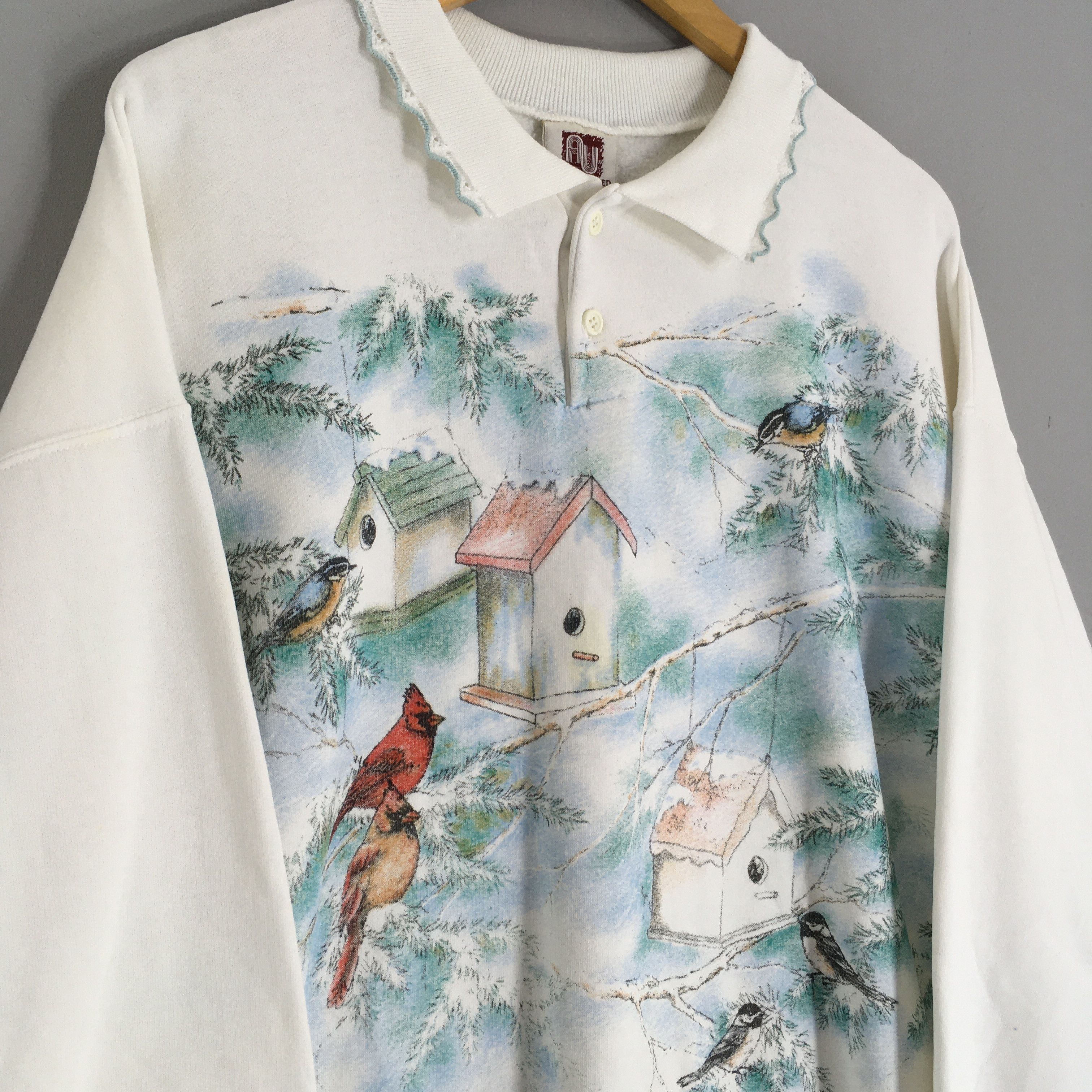 Habitat Vintage Art Unlimited Snowbirds Cardinal Sweatshirt XLarge Size US XL / EU 56 / 4 - 4 Thumbnail