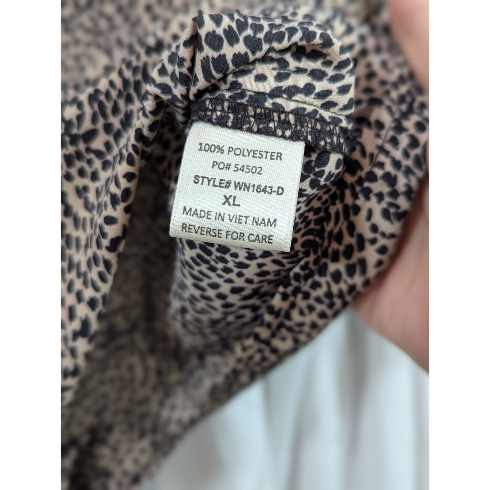 Other Timing Leopard Print Tie Front Button Up Shirt XL Blouse Size XL / US 12-14 / IT 48-50 - 6 Thumbnail