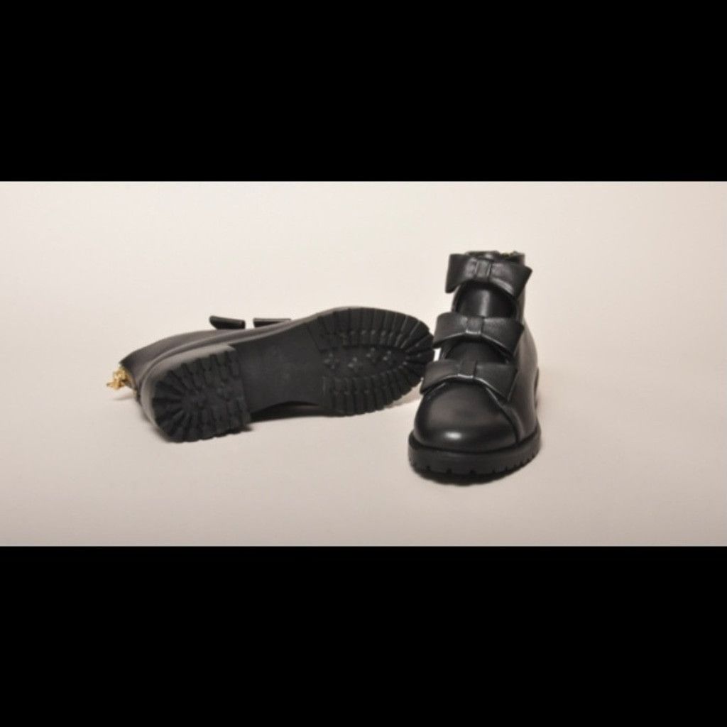 The Unbranded Brand F-troupe Katherine Bow Leather Bootie Size US 6 / IT 36 - 3 Thumbnail
