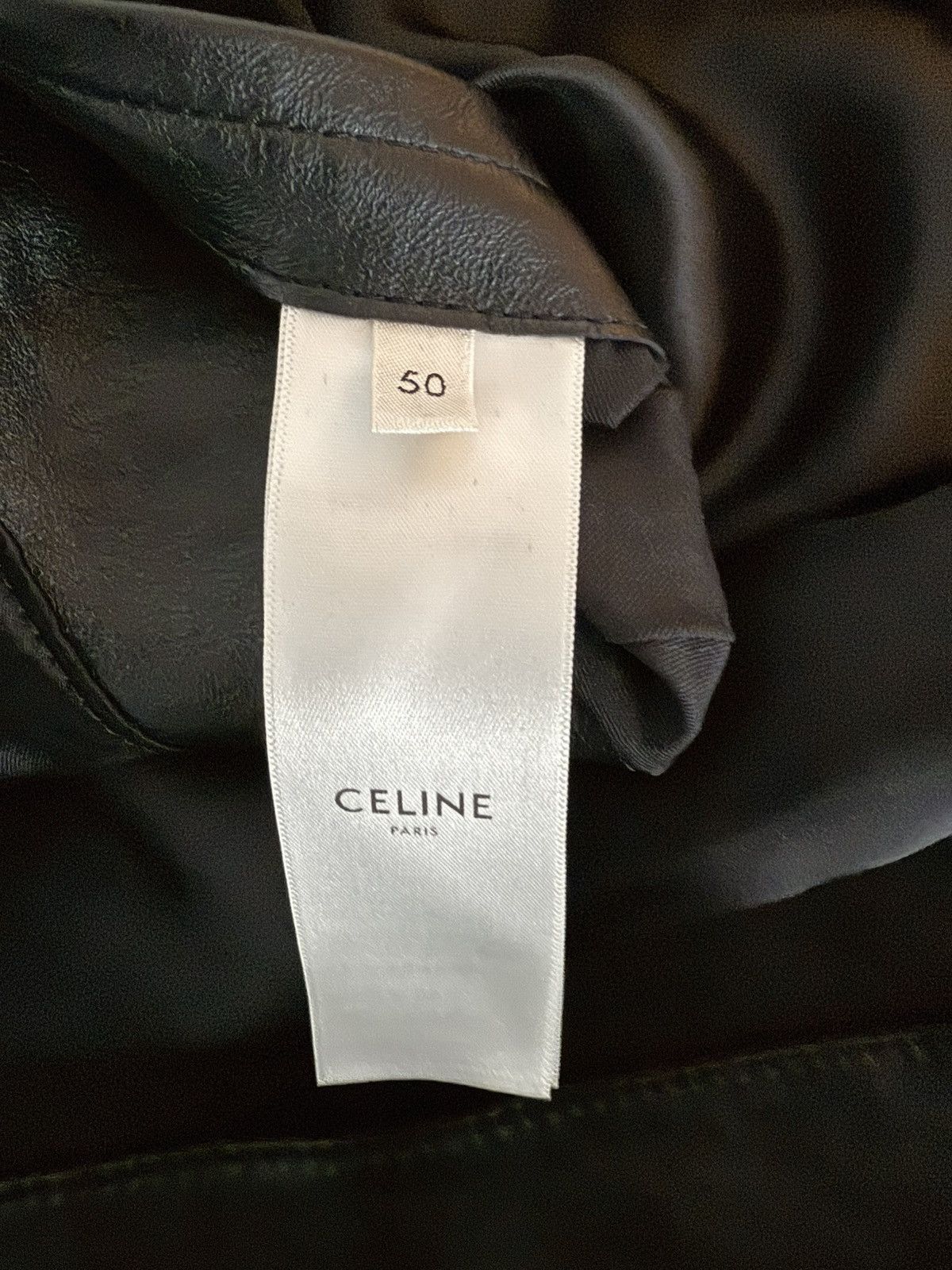 Celine × Hedi Slimane Celine Cafe Racer Padded Leather Jacket - 50 Size US M / EU 48-50 / 2 - 7 Thumbnail