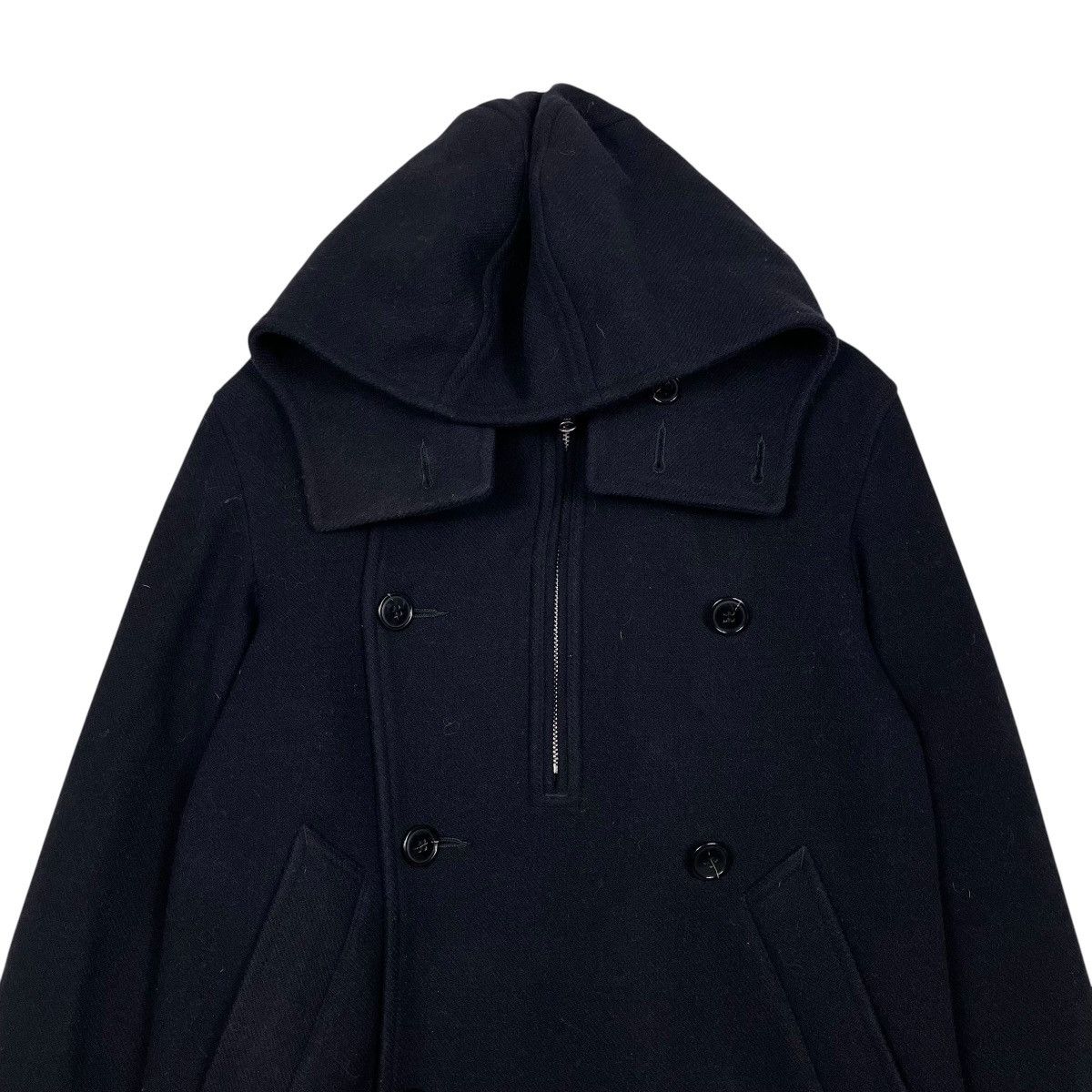 CABANE de ZUCCa Cabane De Zucca Hooded Double Breasted Wool Jacket Size US M / EU 48-50 / 2 - 2 Thumbnail