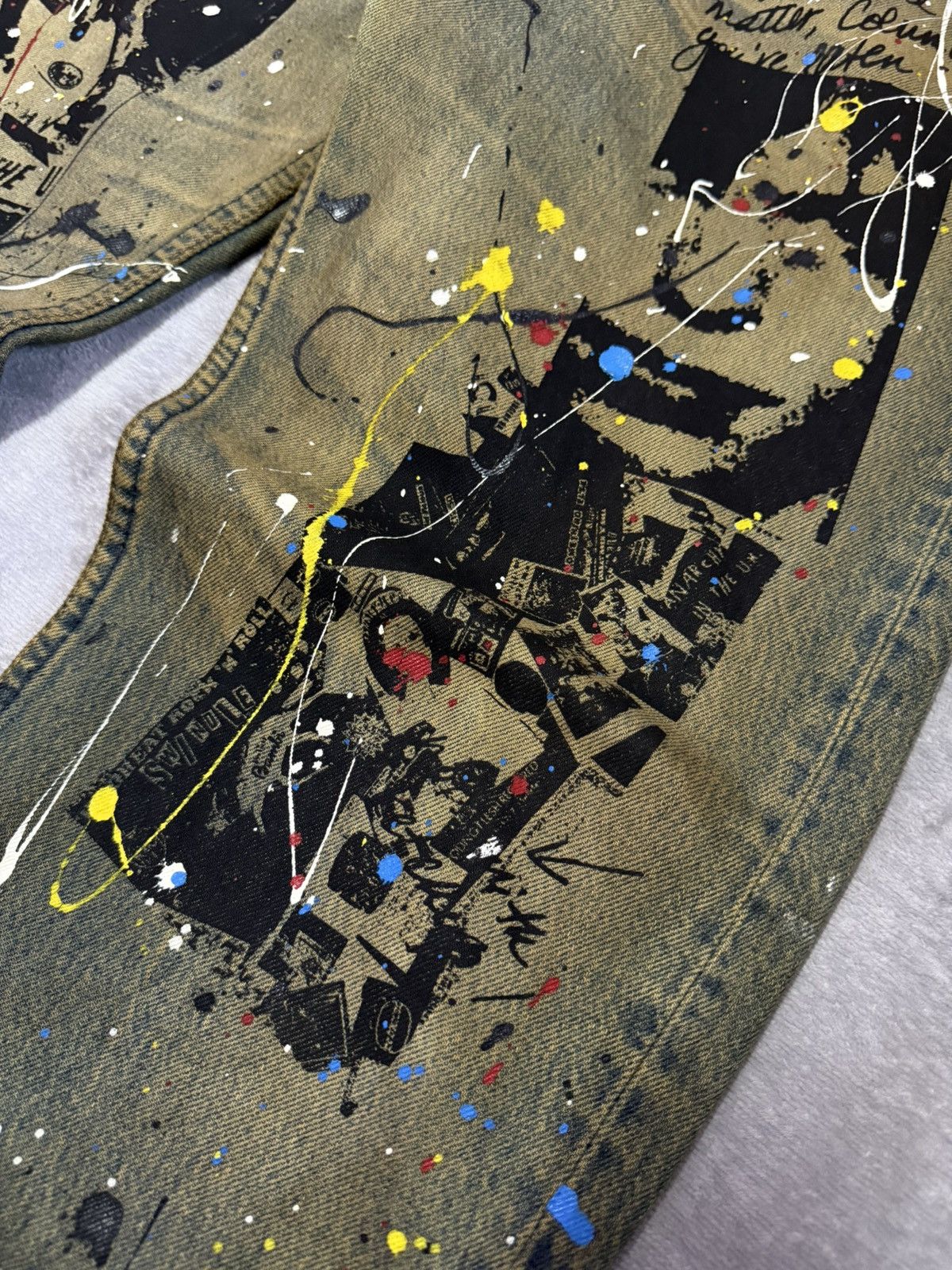 Levi's × Rei Kawakubo × Vintage Vintage LEVIS 501 Mud Wash Paint Splatter Junya Style Jeans Size US 34 / EU 50 - 9 Thumbnail