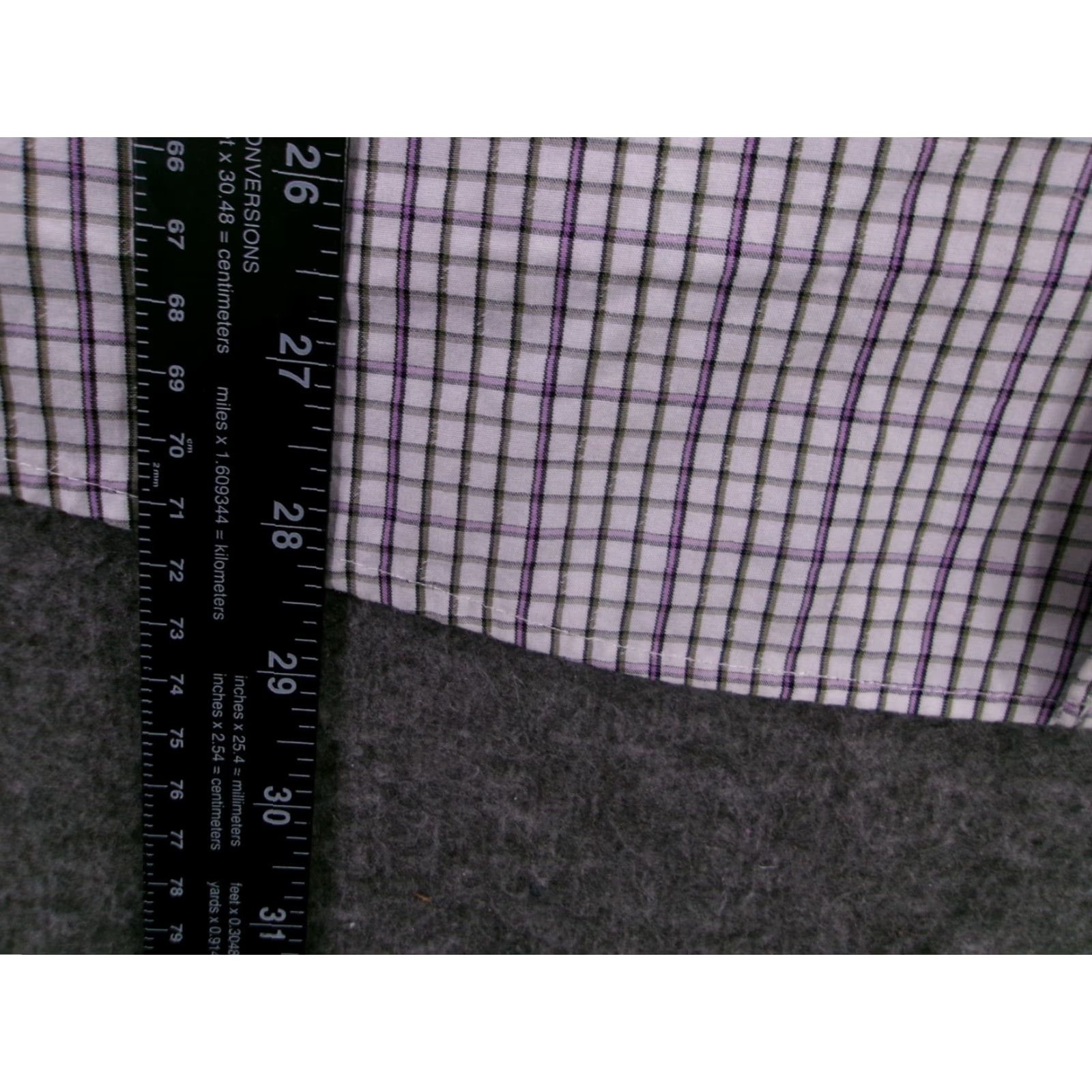 Van Heusen VAN HEUSEN Shirt Men M Gray Plaid Slim Fit Button-Up Office Casual Cuff Flip Size US M / EU 48-50 / 2 - 5 Thumbnail