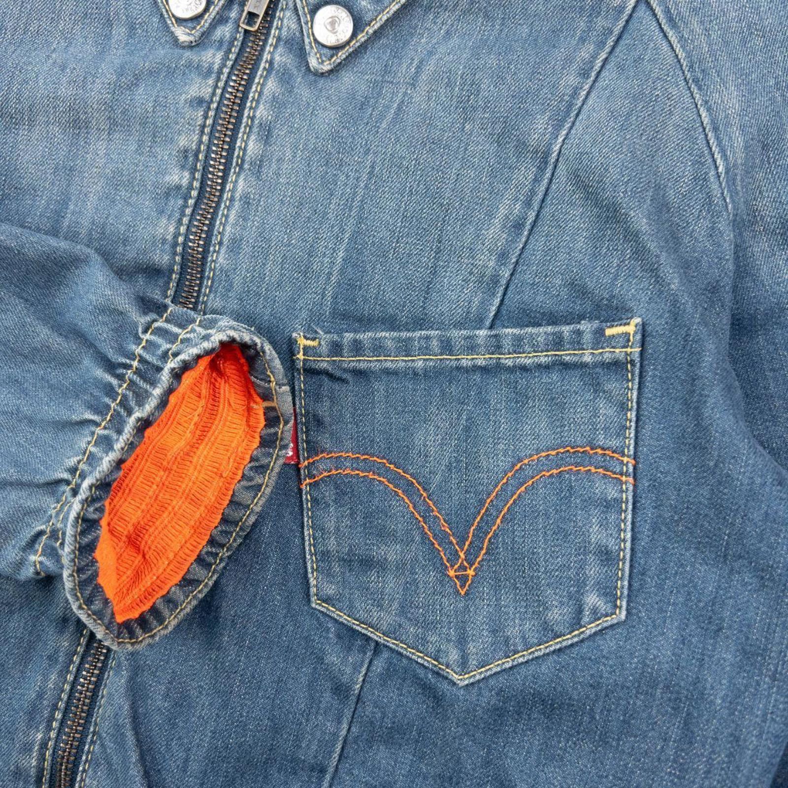 Levi's Vintage 2000s Levi's Zip Up Cropped Denim Jacket Womens M Size M / US 6-8 / IT 42-44 - 4 Thumbnail