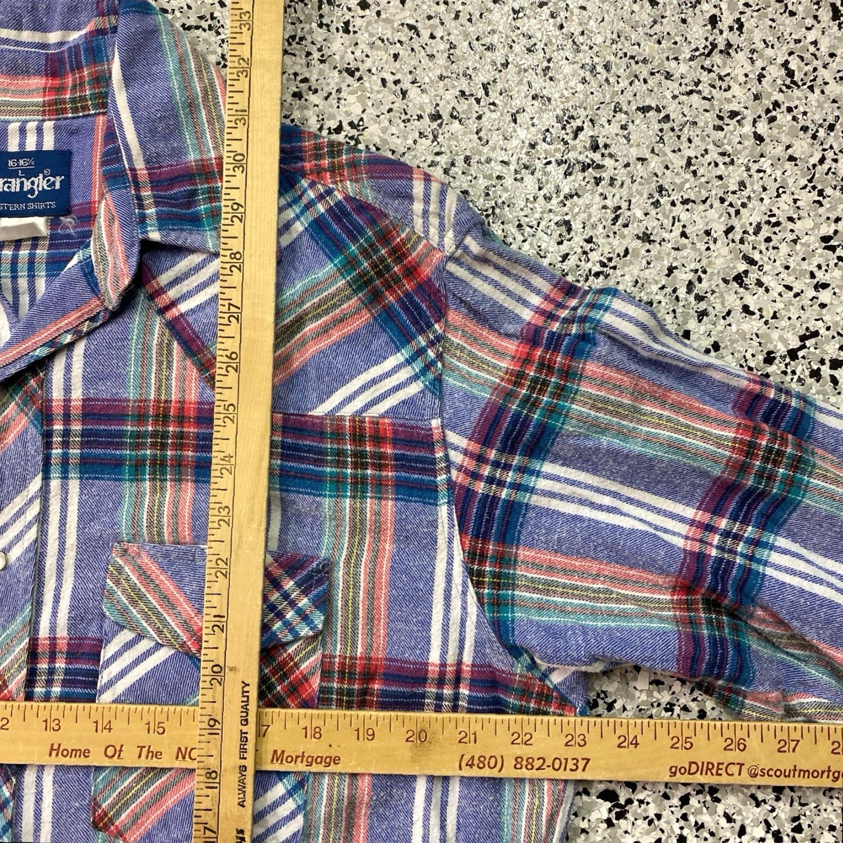 Wrangler VINTAGE Wrangler Pearl Snap Plaid Western Cowboy Flannel Shirt Mens Large Size US L / EU 52-54 / 3 - 3 Thumbnail