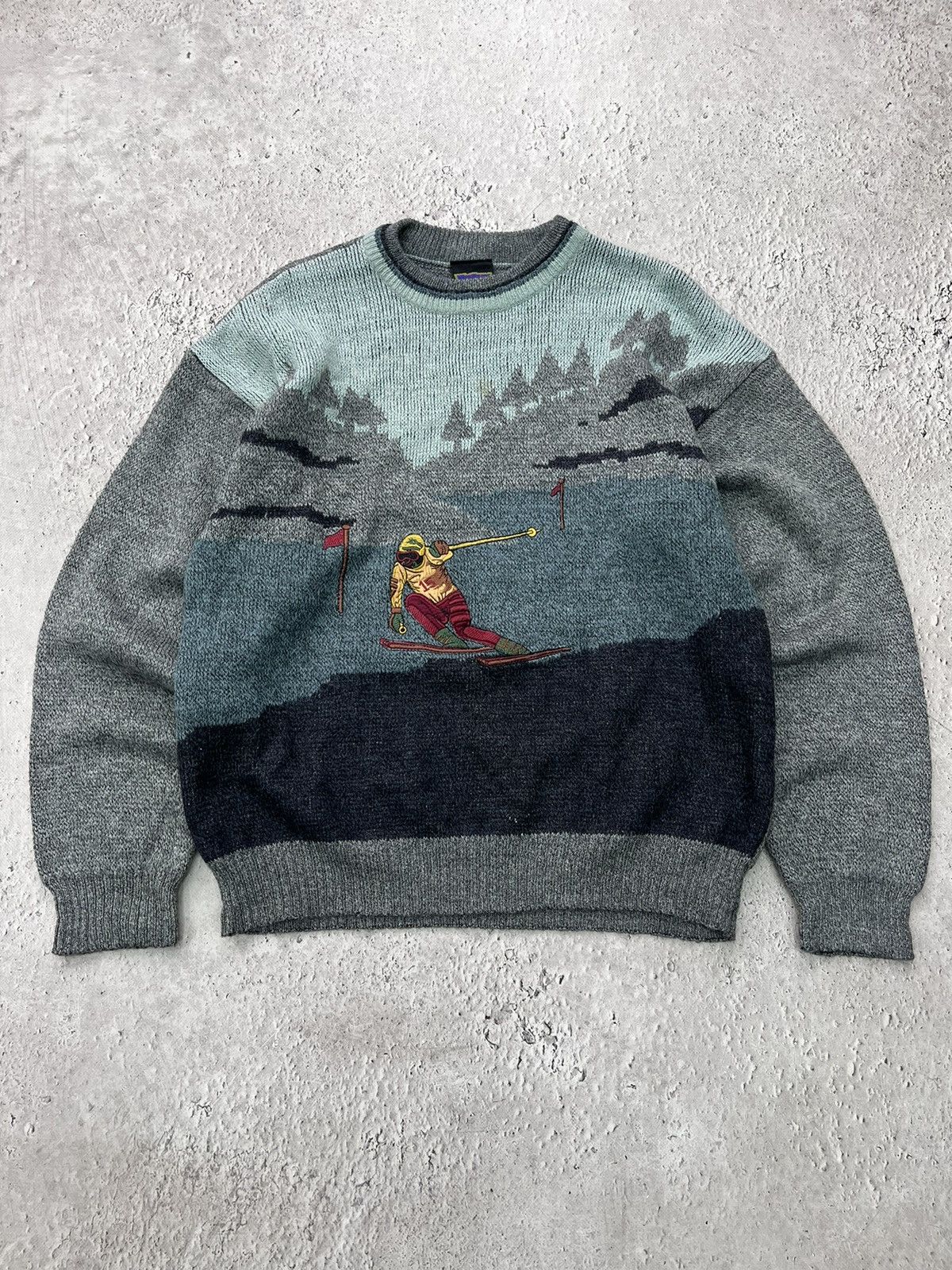 Japanese Brand × Tripp NYC Subscribe vintage Y2K faded SKI Printed Knitted Sweater Size US S / EU 44-46 / 1 - 1 Thumbnail