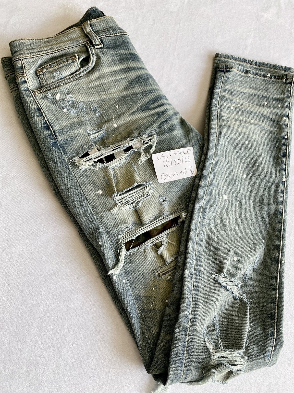 Amiri AMIRI Art Patch Painted Jean Classic Indigio OG 32 Size US 32 / EU 48 - 11 Thumbnail