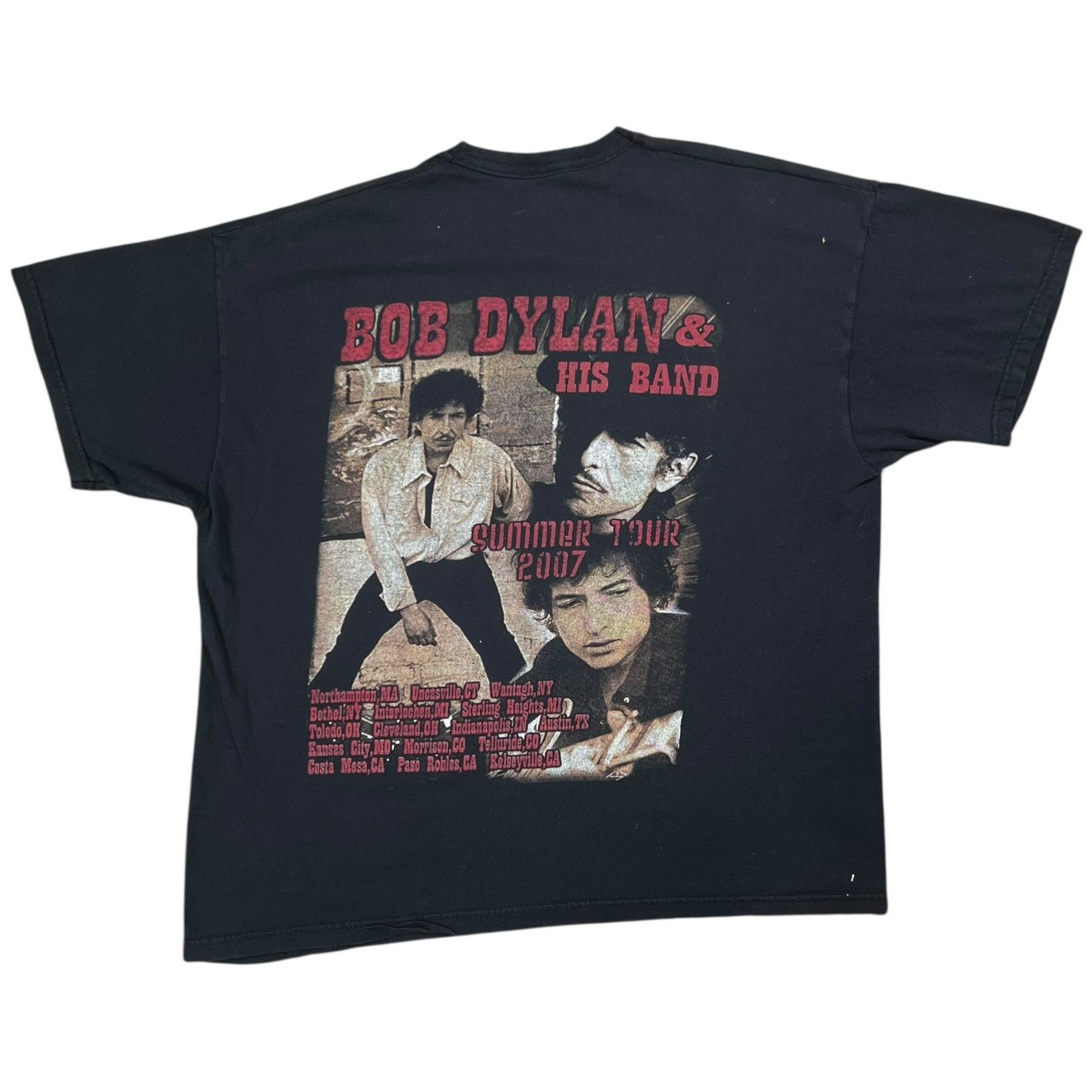 Band Tees × Vintage Vintage 2007 Bob Dylan Summer Tour faded band tee (L) Size US L / EU 52-54 / 3 - 9 Thumbnail