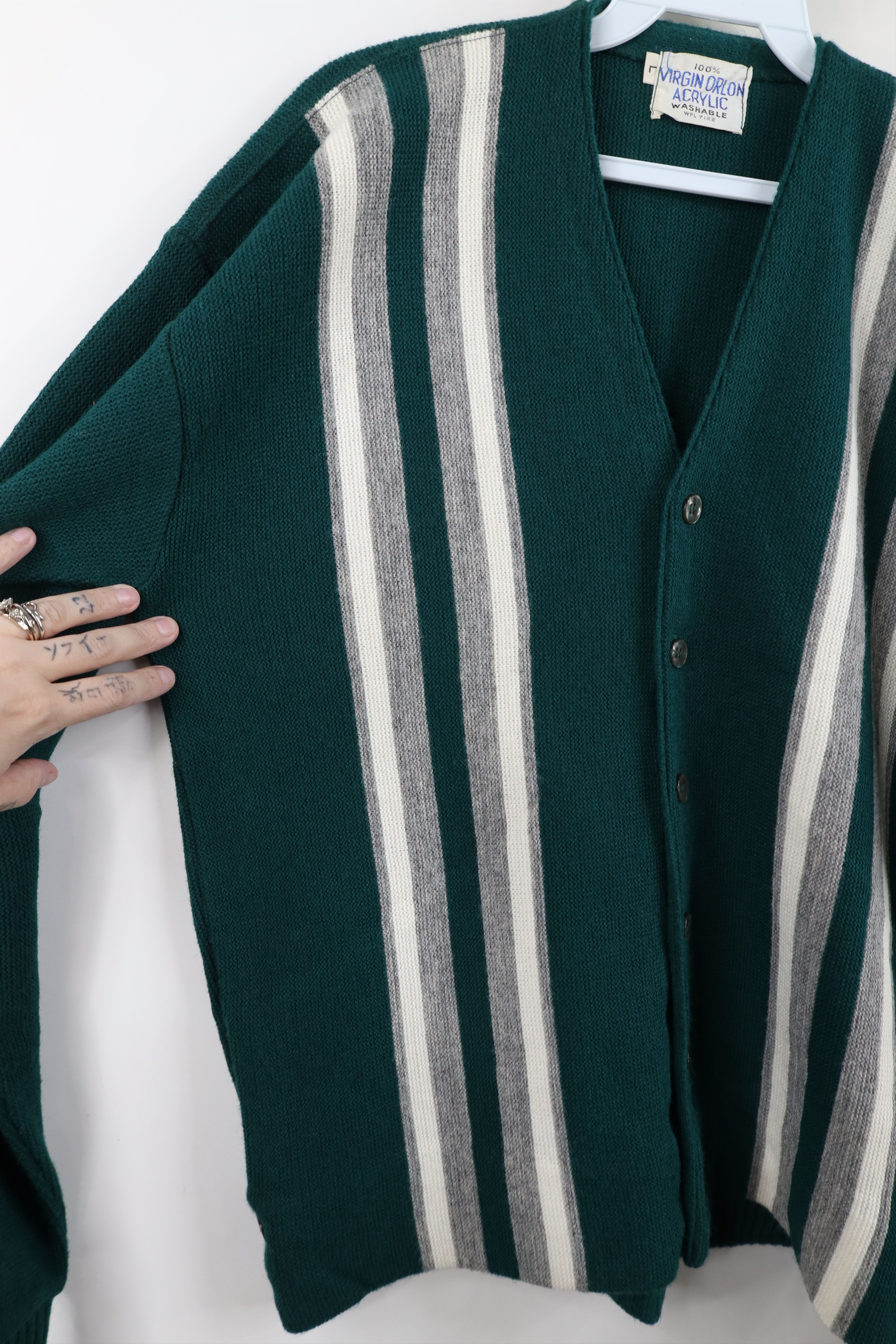 Vintage Vintage 50s 60s Streetwear Panel Knit Cardigan Sweater USA Size US L / EU 52-54 / 3 - 7 Thumbnail