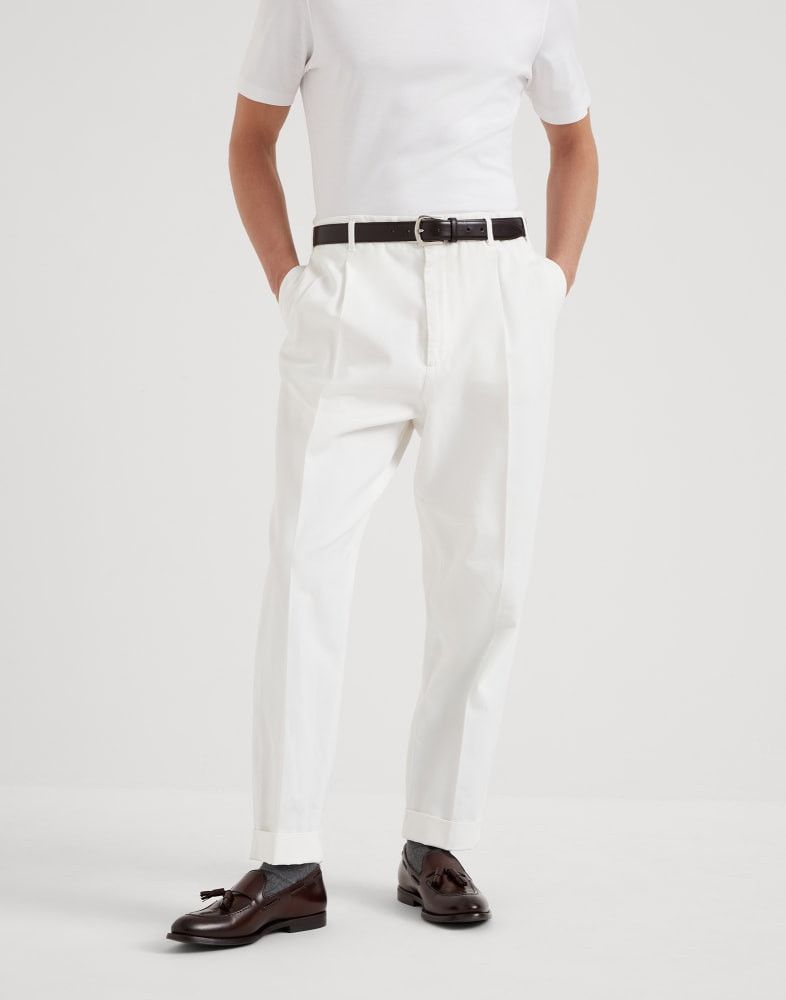 Brunello Cucinelli o1w1db10825 Dyed Pants in White Size US 32 / EU 48 - 1 Thumbnail