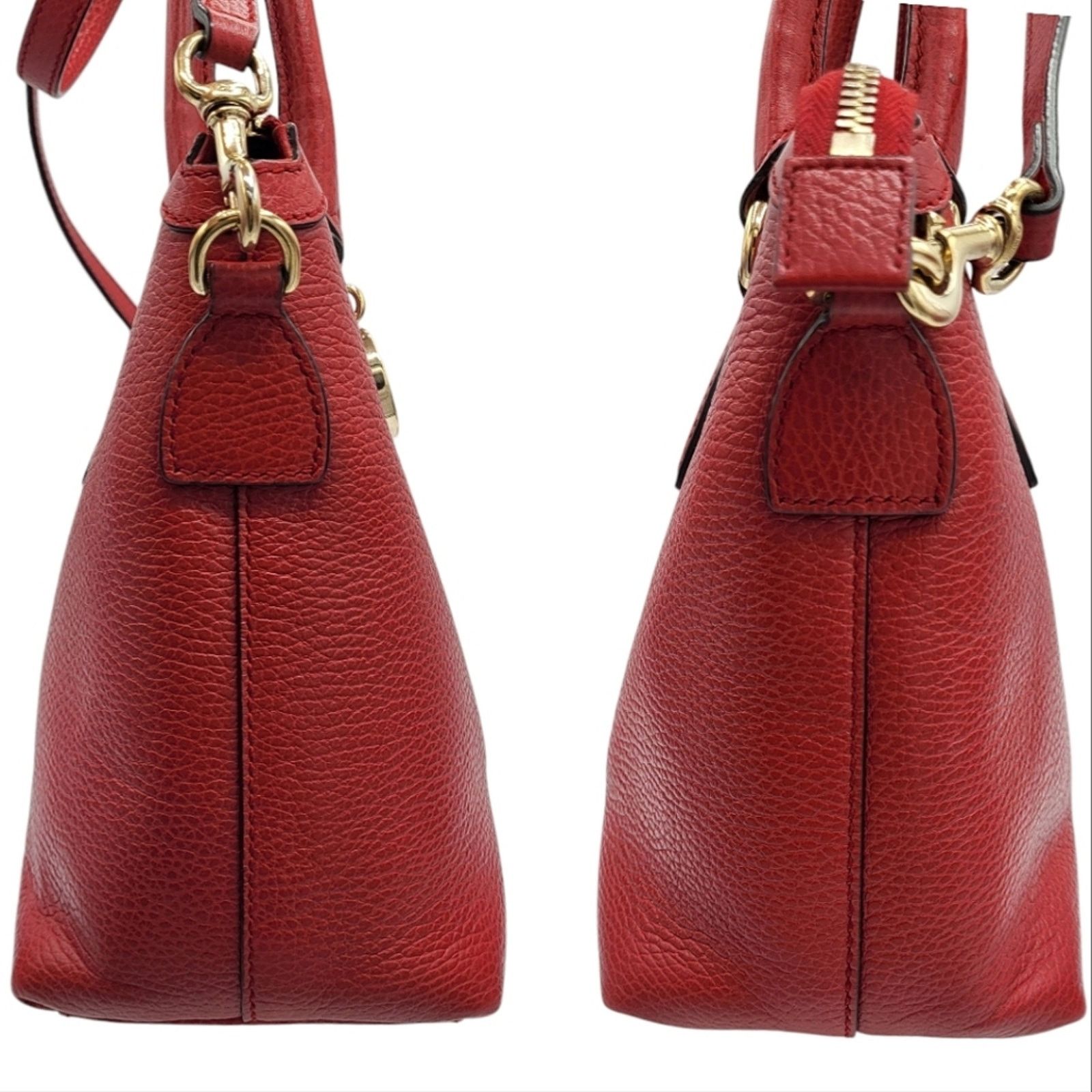 Gucci Gucci Interlocking GG Charm Pebbled Leather Satchel Bag Size ONE SIZE - 6 Thumbnail