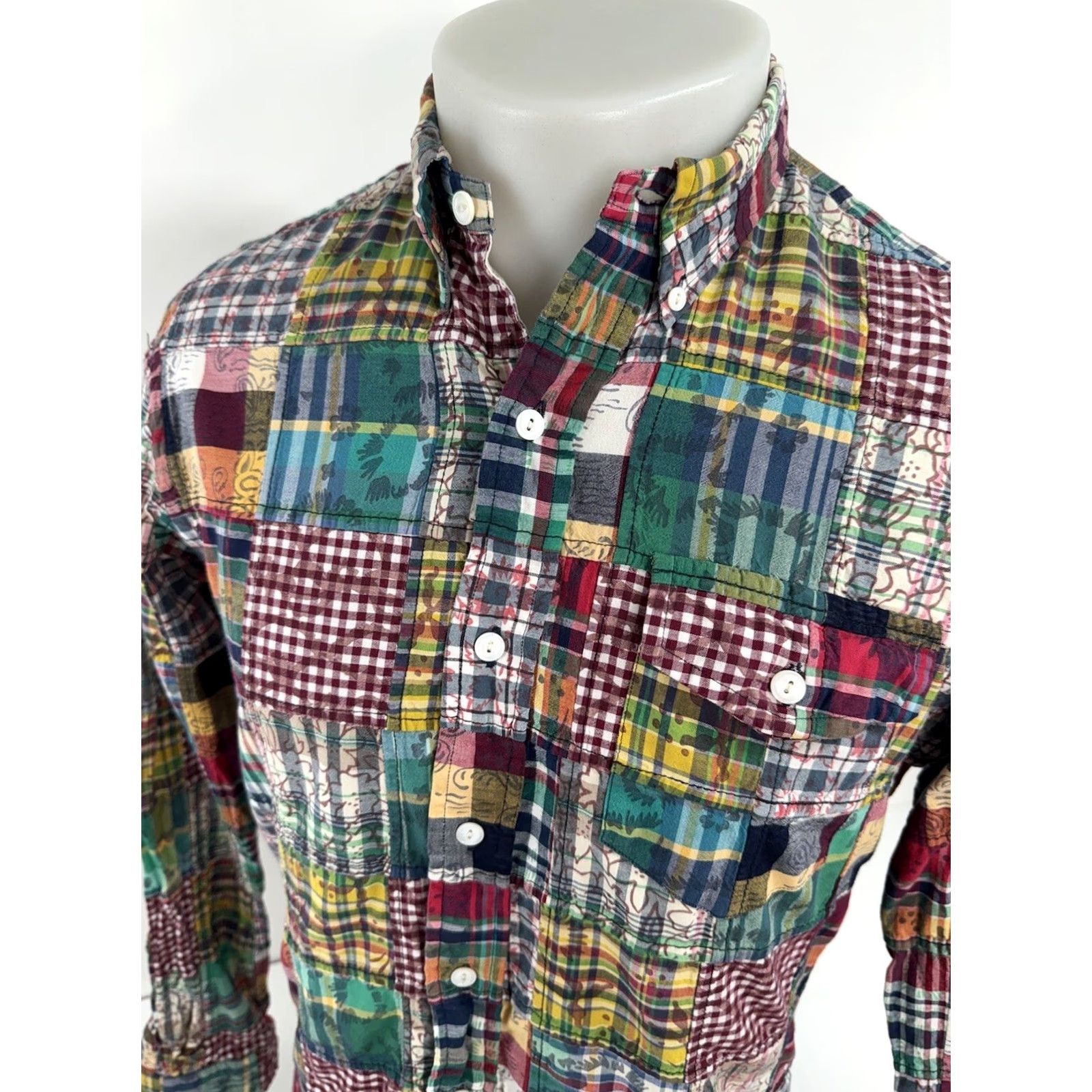 Ralph Lauren RALPH LAUREN Patchwork Plaid Mens S Colorful Shirt Size US S / EU 44-46 / 1 - 2 Thumbnail