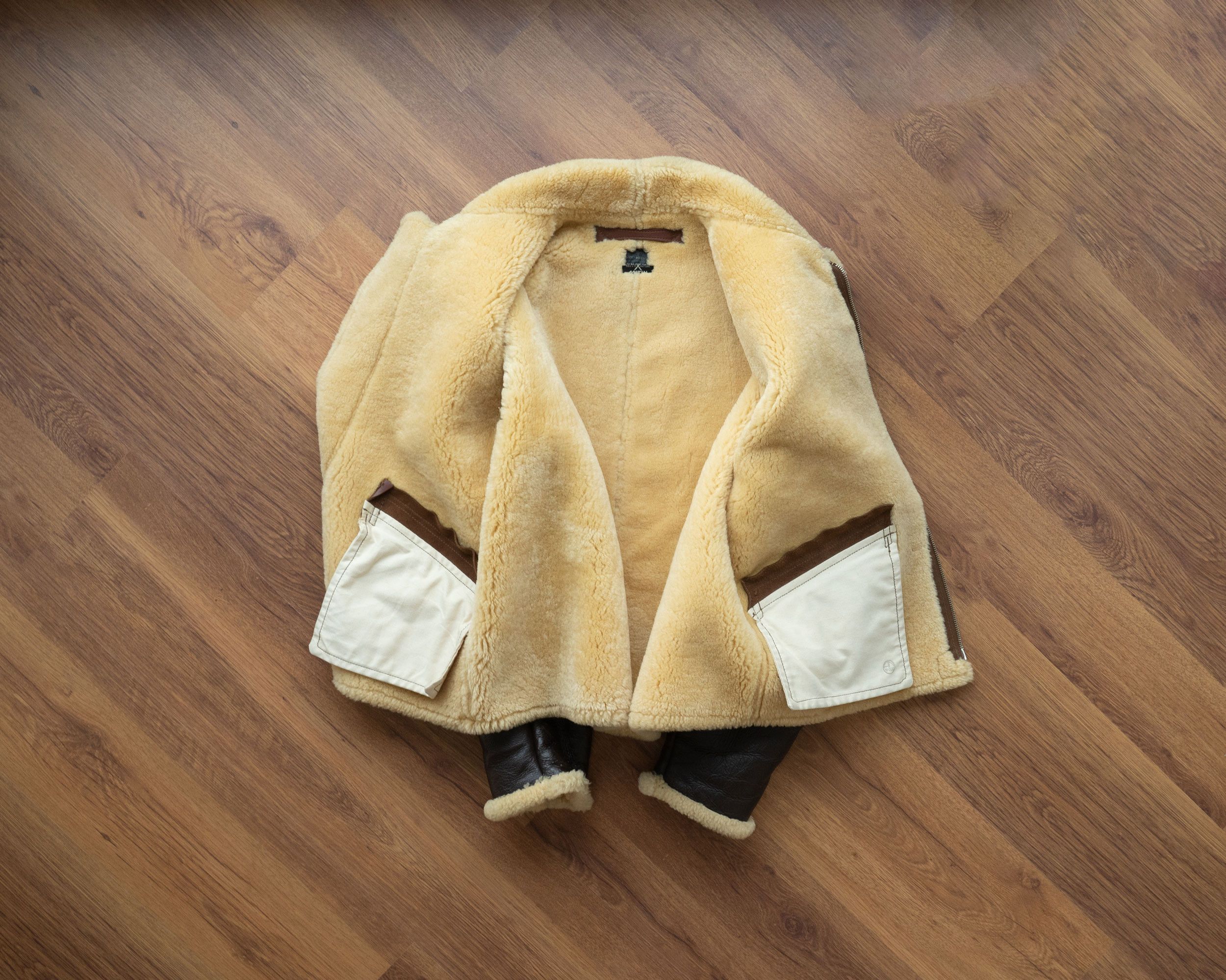 The Real McCoy's Real Mccoys D-1 Shearling Leather Flight Jacket Size US M / EU 48-50 / 2 - 3 Thumbnail