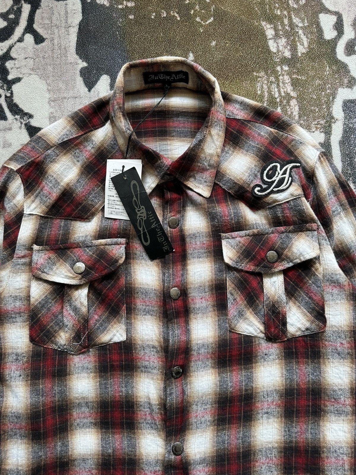 In The Attic 00's In The Attic shadow plaid shirt Size US M / EU 48-50 / 2 - 4 Thumbnail