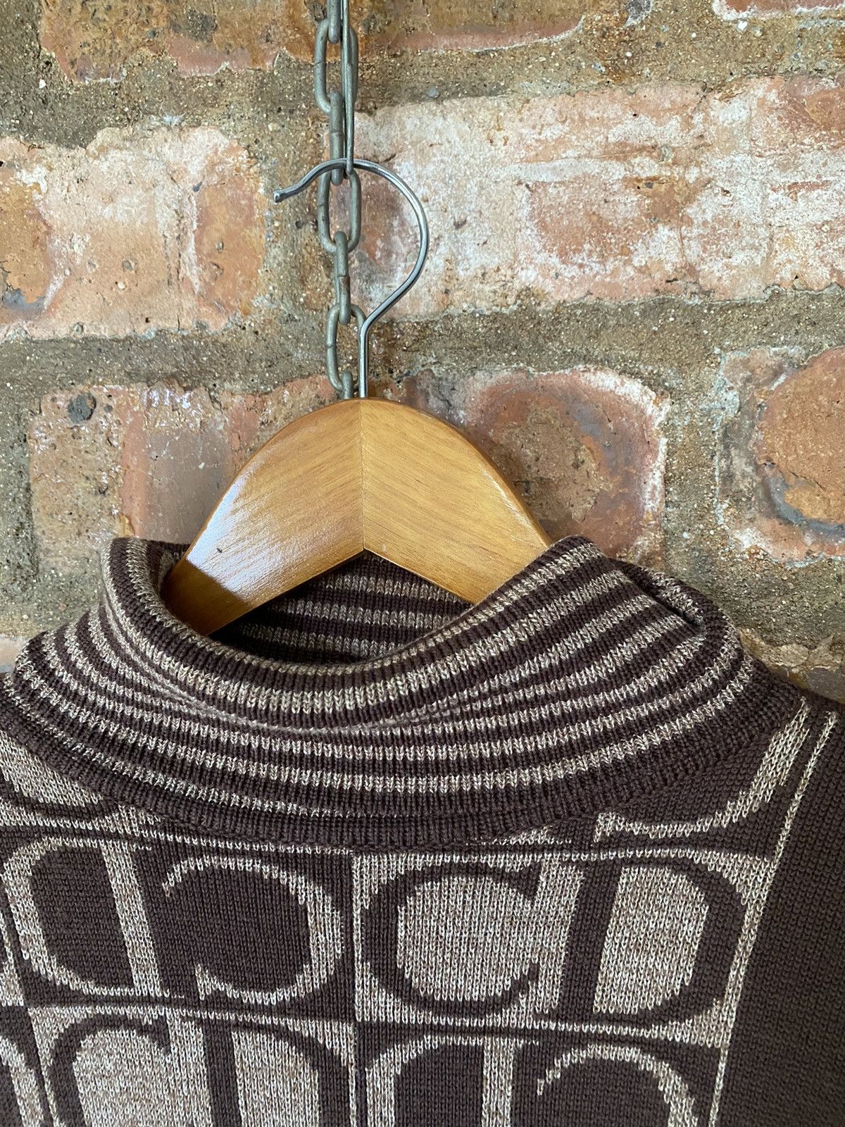 Dior 1990s Cristian Dior CD turtle neck wool jacquard Size M / US 6-8 / IT 42-44 - 8 Thumbnail