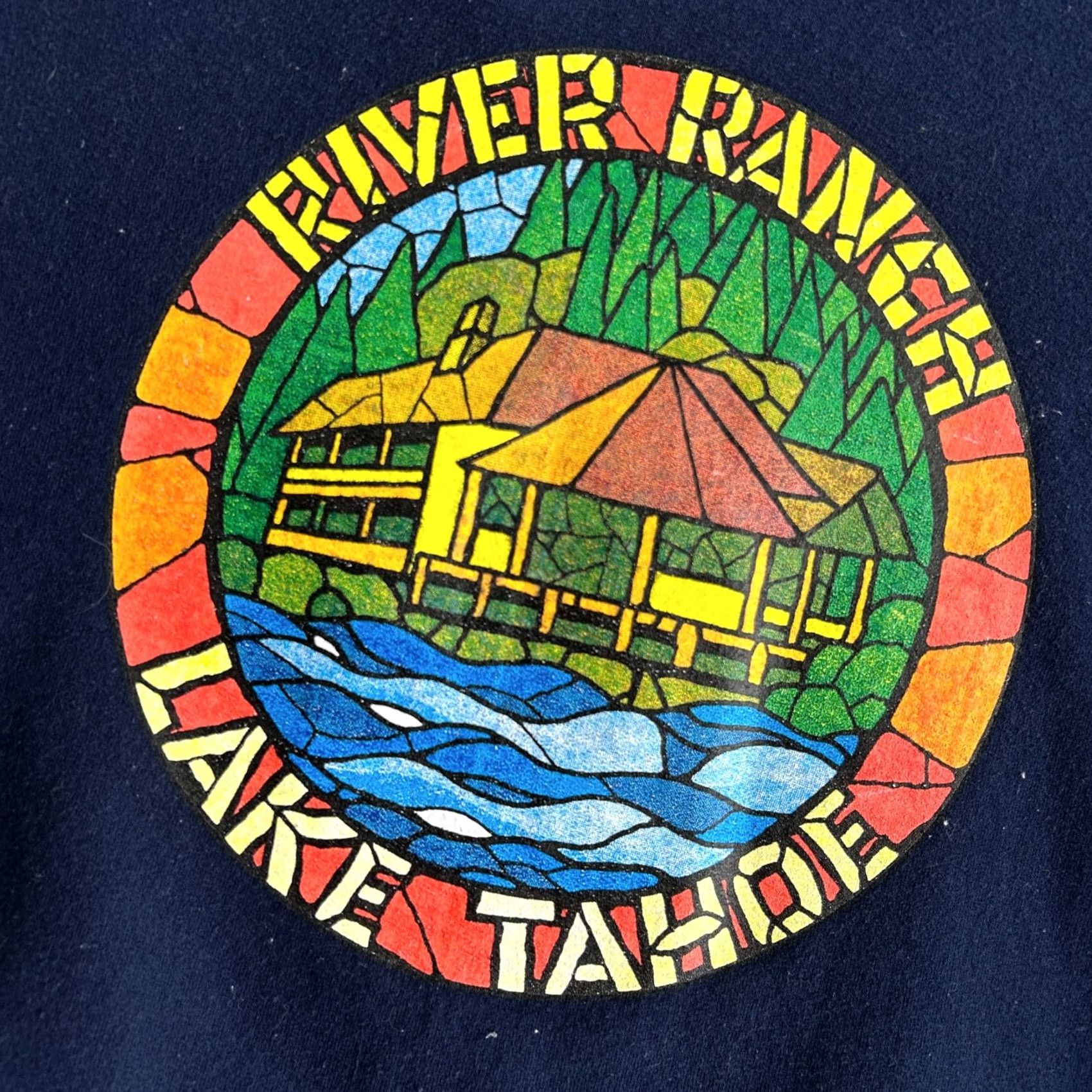 Jerzees VINTAGE River Ranch Lodge Lake Tahoe 1/4 Zip Pullover Sweatshirt Blue 2XL Jerzees Unisex Adults Sweatshirt Size US XXL / EU 58 / 5 - 5 Thumbnail
