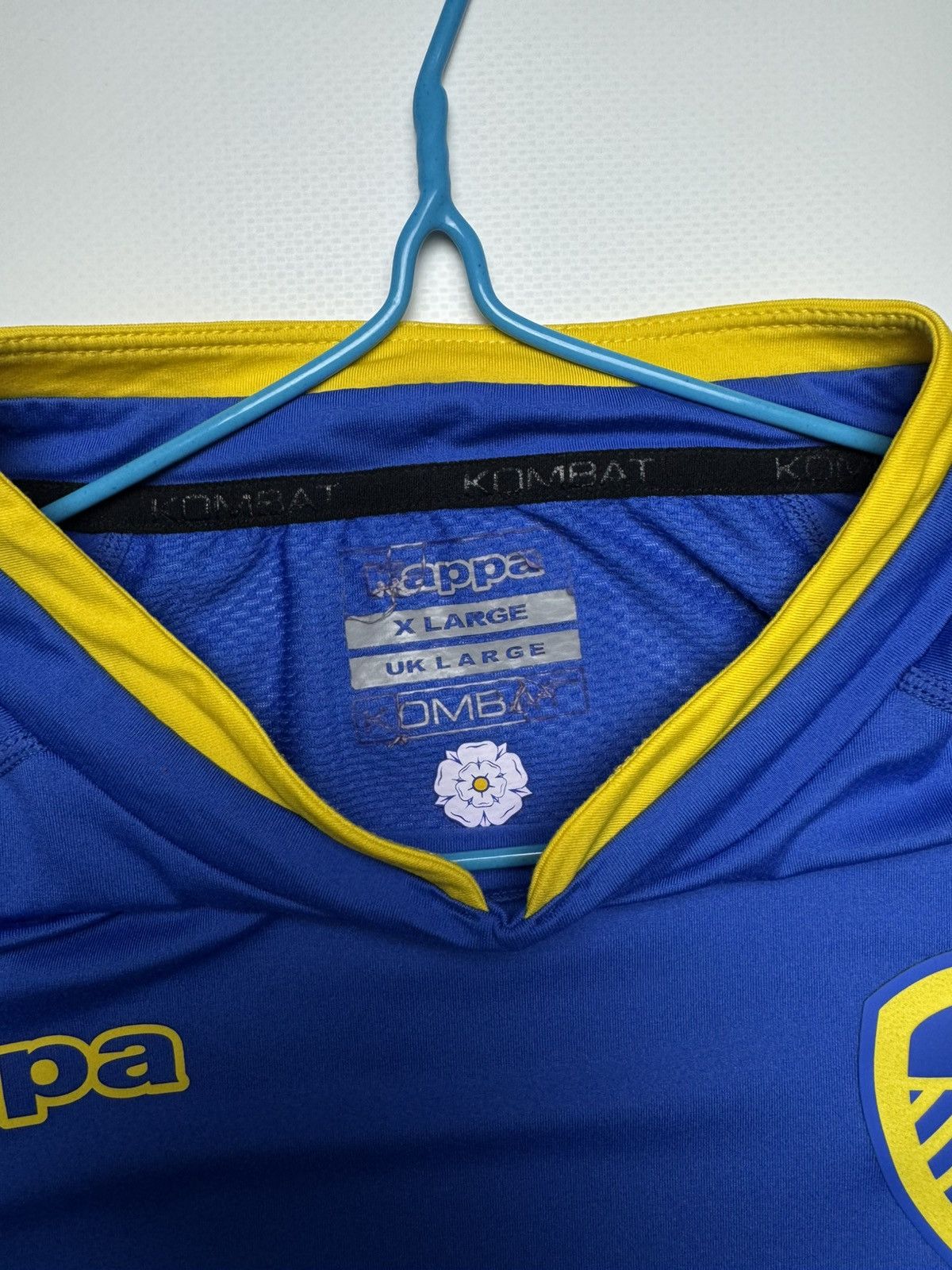 Kappa Kappa Leeds United Away Football Jersey / Blue & Yellow Size US L / EU 52-54 / 3 - 6 Thumbnail