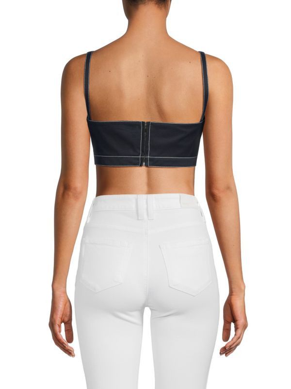 Alexander McQueen o1y0325 Bustier Top in Black Size XS / US 0-2 / IT 36-38 - 3 Thumbnail